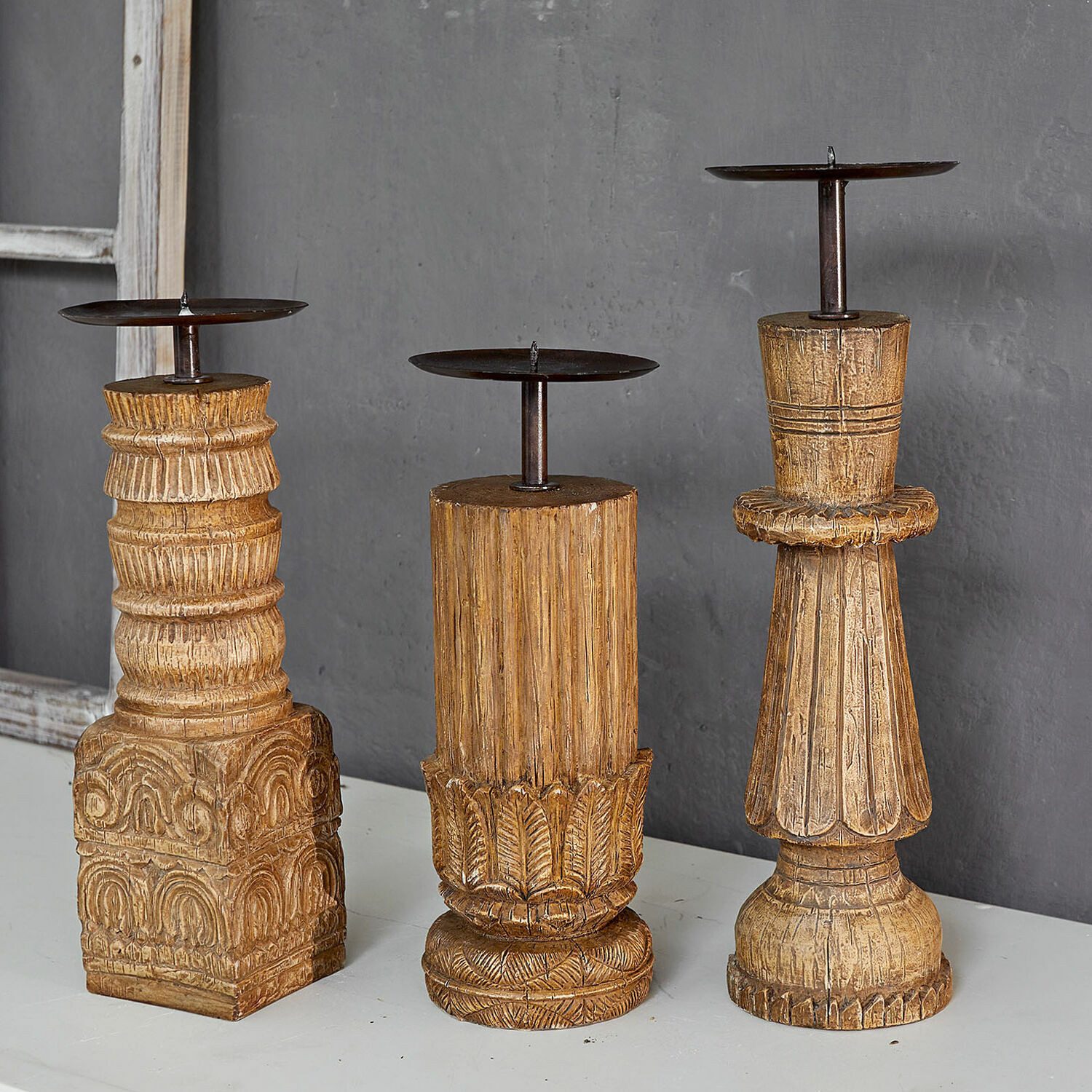 Mirabeau Kerzenständer Kerzenständer 3er Set Zahirah braun, none – Bild 5 von 5