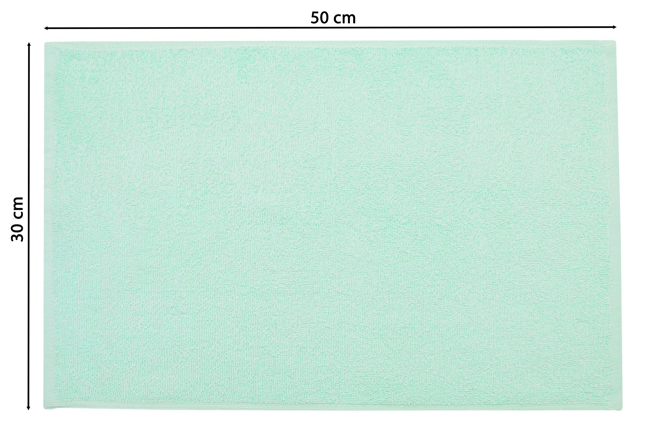 Baumwolle, 100% Gästehandtücher, x 50 mint ZOLLNER Bordürenstreifen (10-St), Walkfrottier mit 30 2 cm,