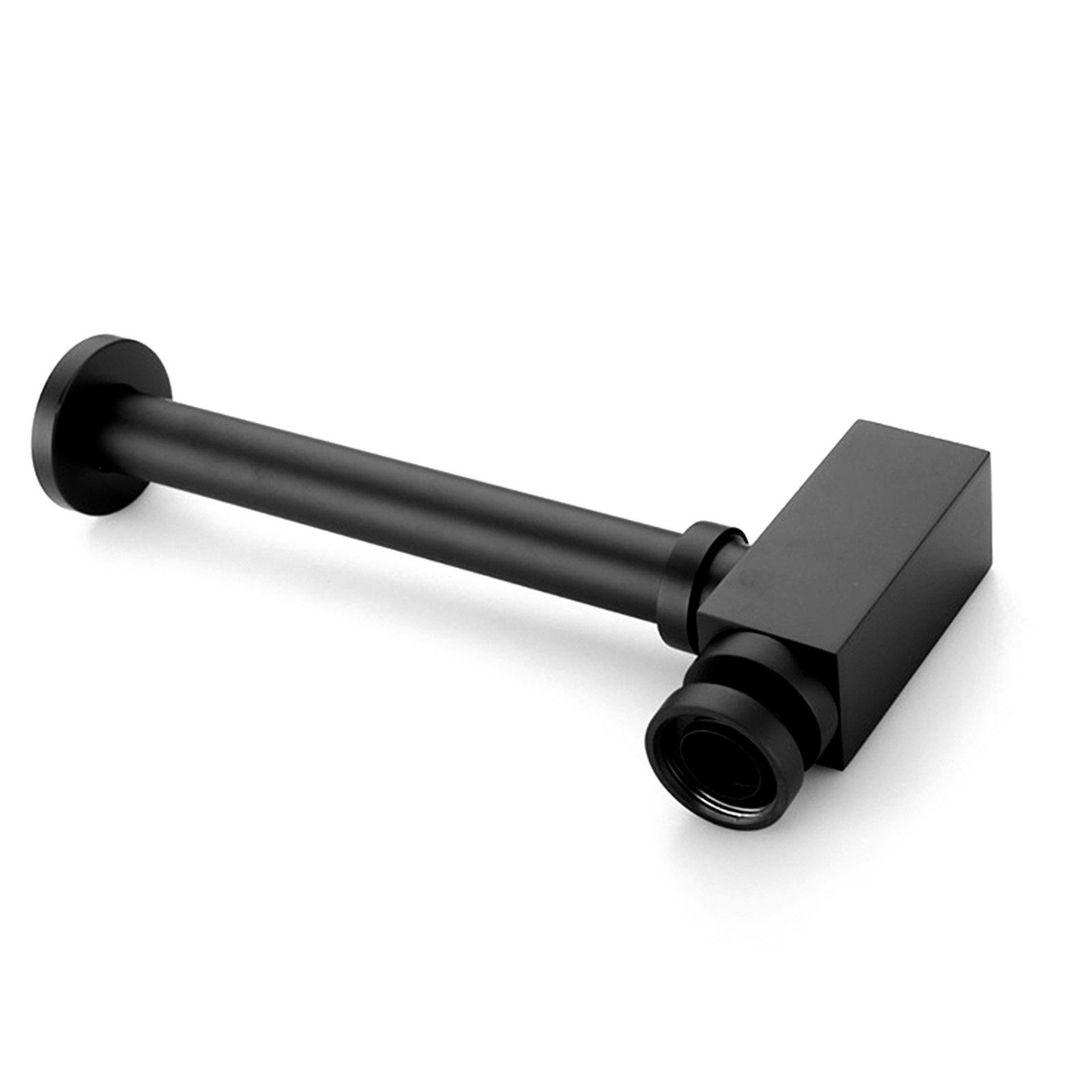 HAC24 Siphon Messing Ablaufgarnitur Waschbecken Schwarz günstig online kaufen