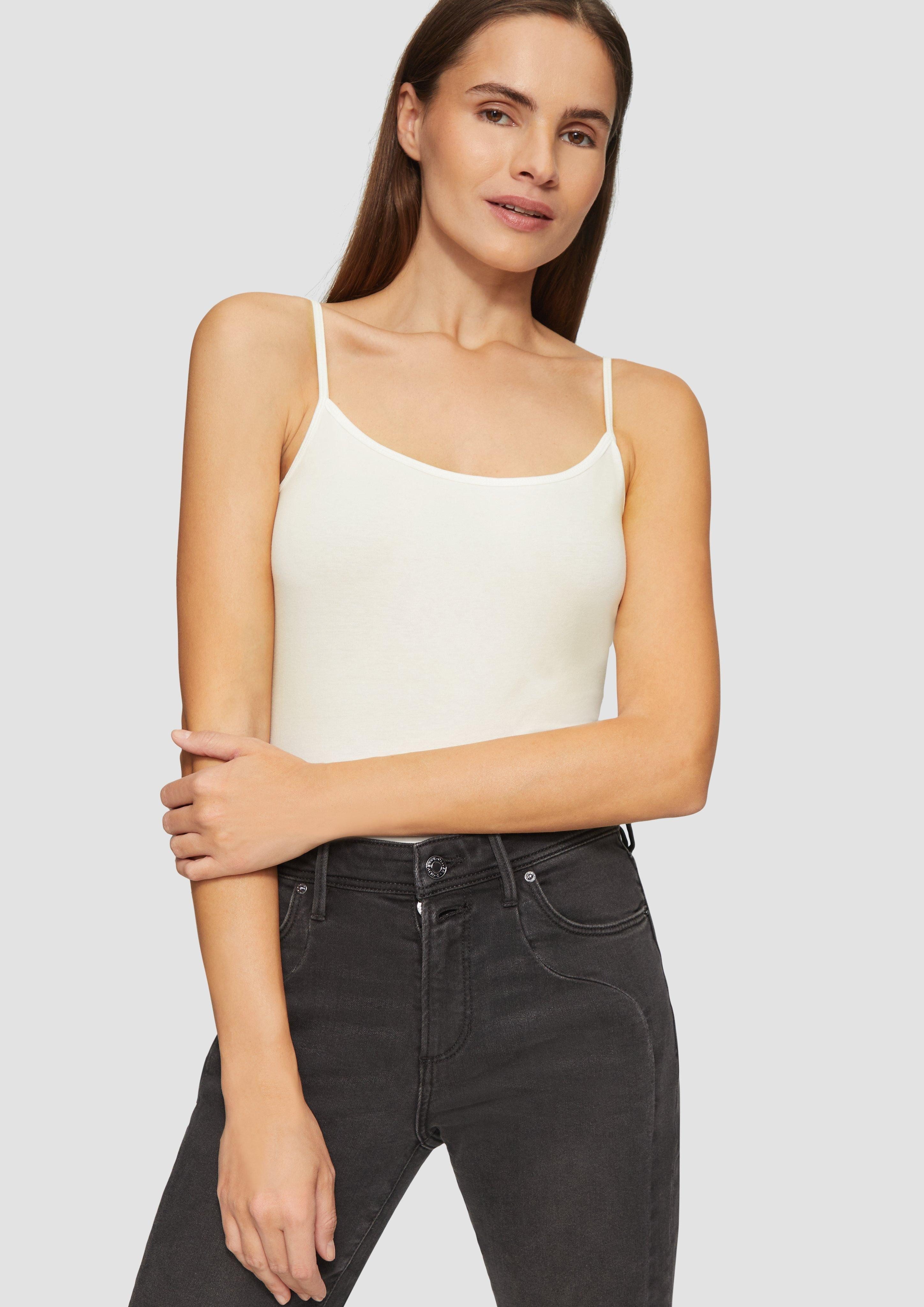 s.Oliver Shirttop Spaghettiträger-Top aus Baumwollstretch im günstig online kaufen