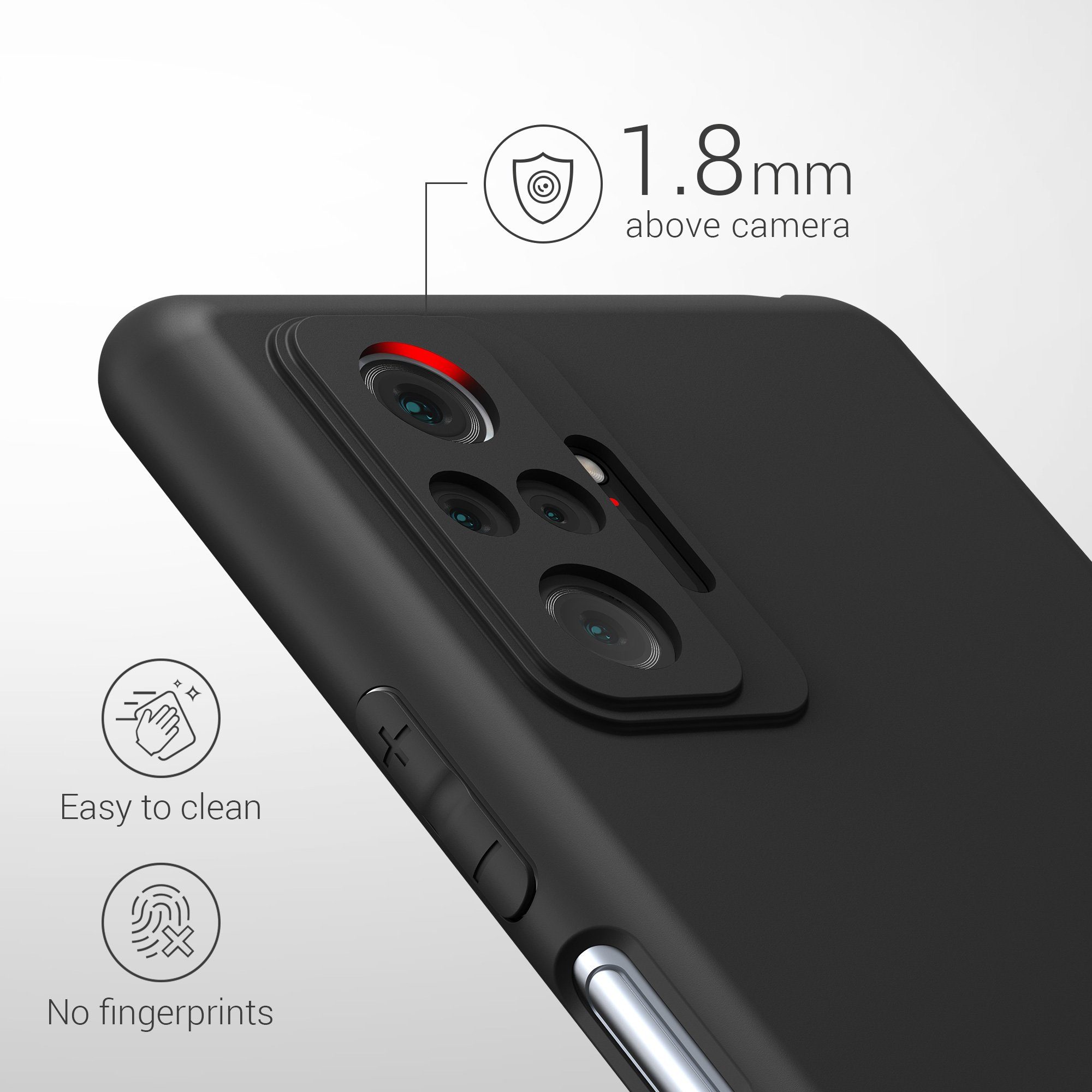 kwmobile Handyhülle Hülle für Xiaomi Redmi Note 10 Pro, Hülle Silikon - Soft Handyhülle - Handy Case Cover
