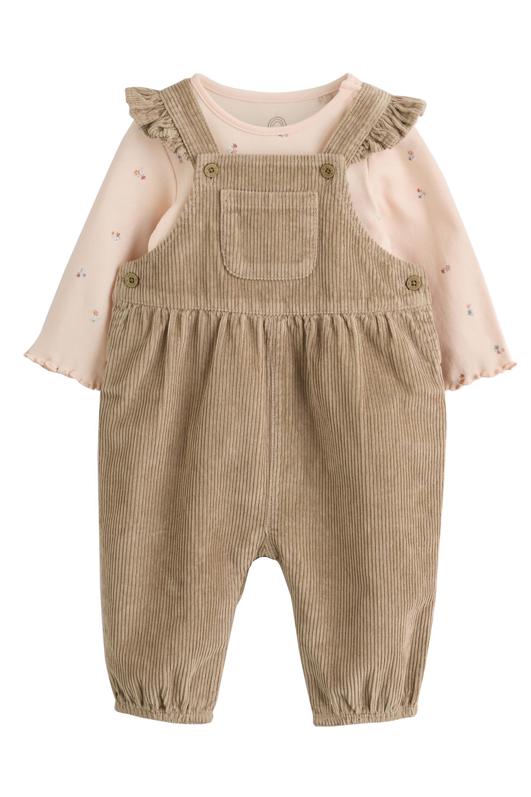 Next Body & Hose Baby Cord-Latzhose und Bodysuit im 2er-Set (2-tlg)
