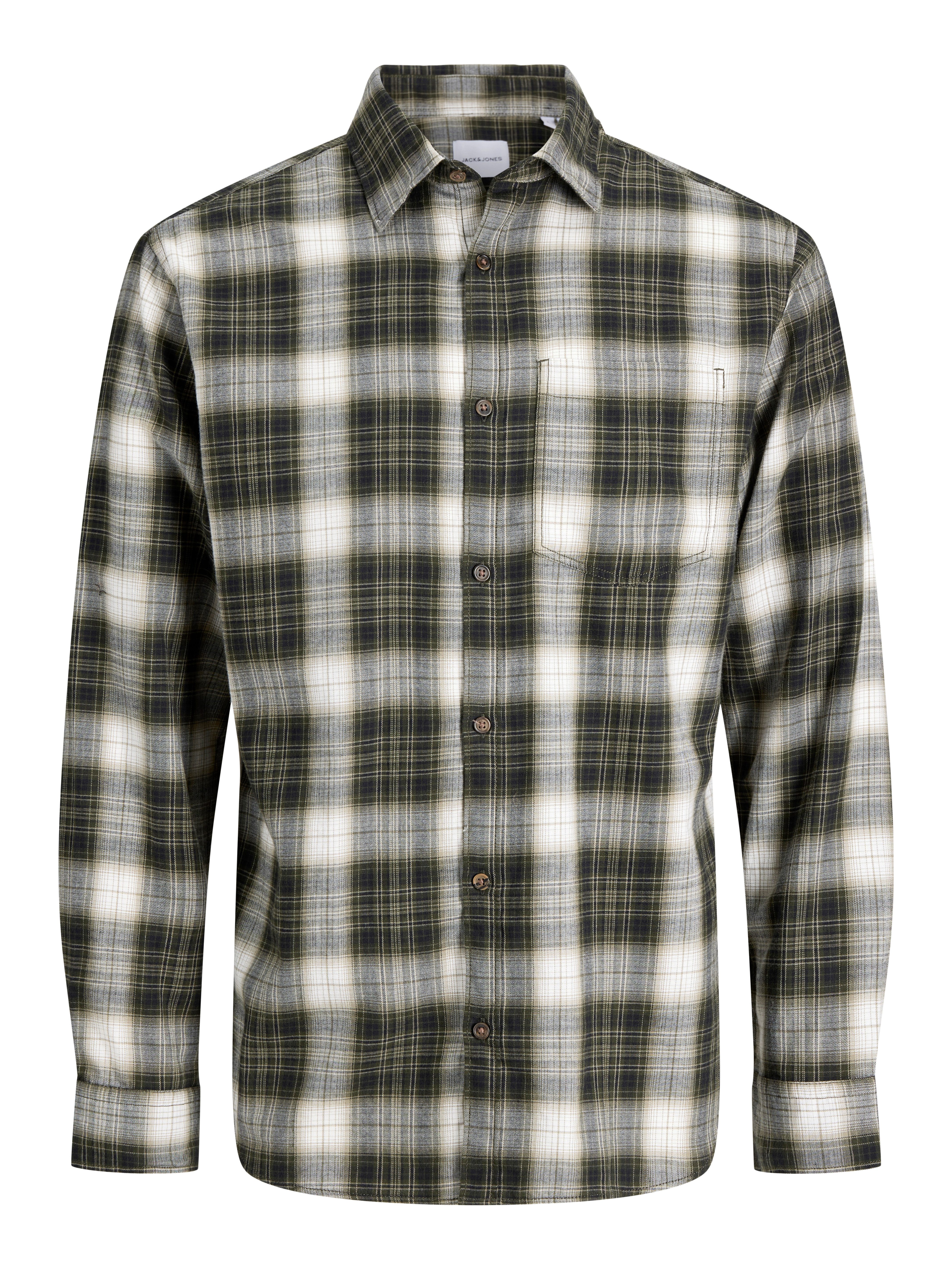 Jack & Jones PlusSize Langarmhemd JJJAMES FLANNEL SHIRT L/S PLS Baumwolle, regular fit