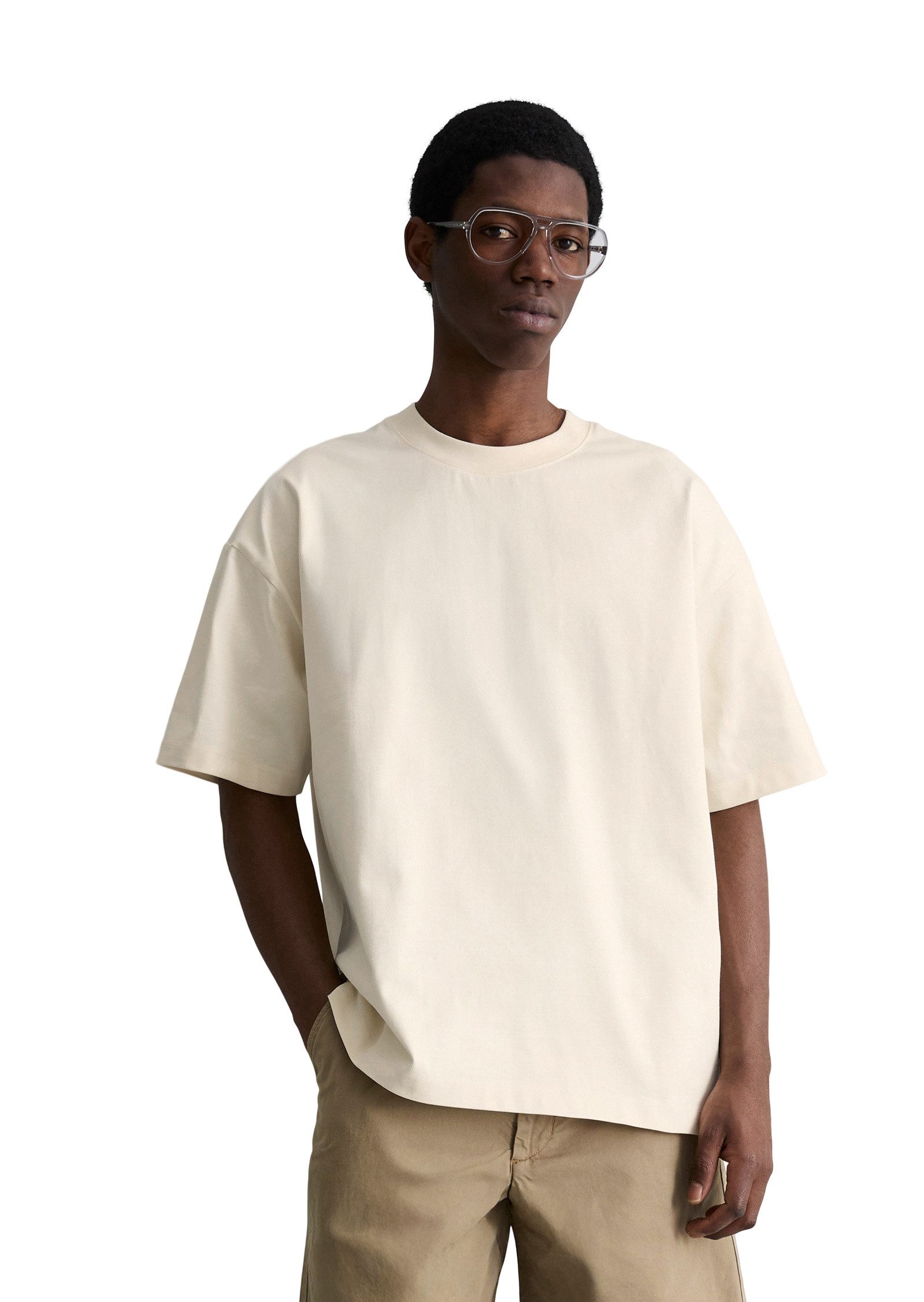 Marc O'Polo DENIM T-Shirt aus schwerem Bio-Baumwoll-Jersey