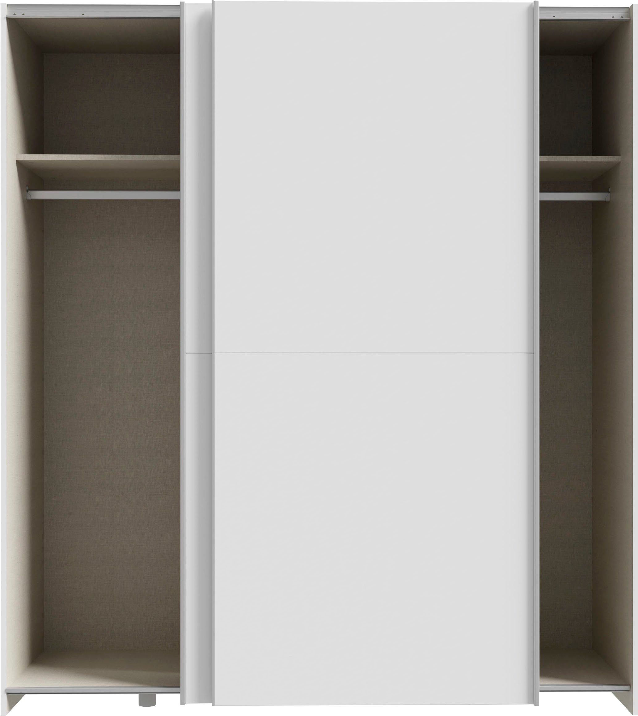 FORTE Schwebetürenschrank 2 Schiebetüren, Made in Europe, stabil und zeitlos (5 Breiten: 120 -200cm, Höhe ca. 190cm) in verschiedenen Farben und Breiten – Bild 5 von 5