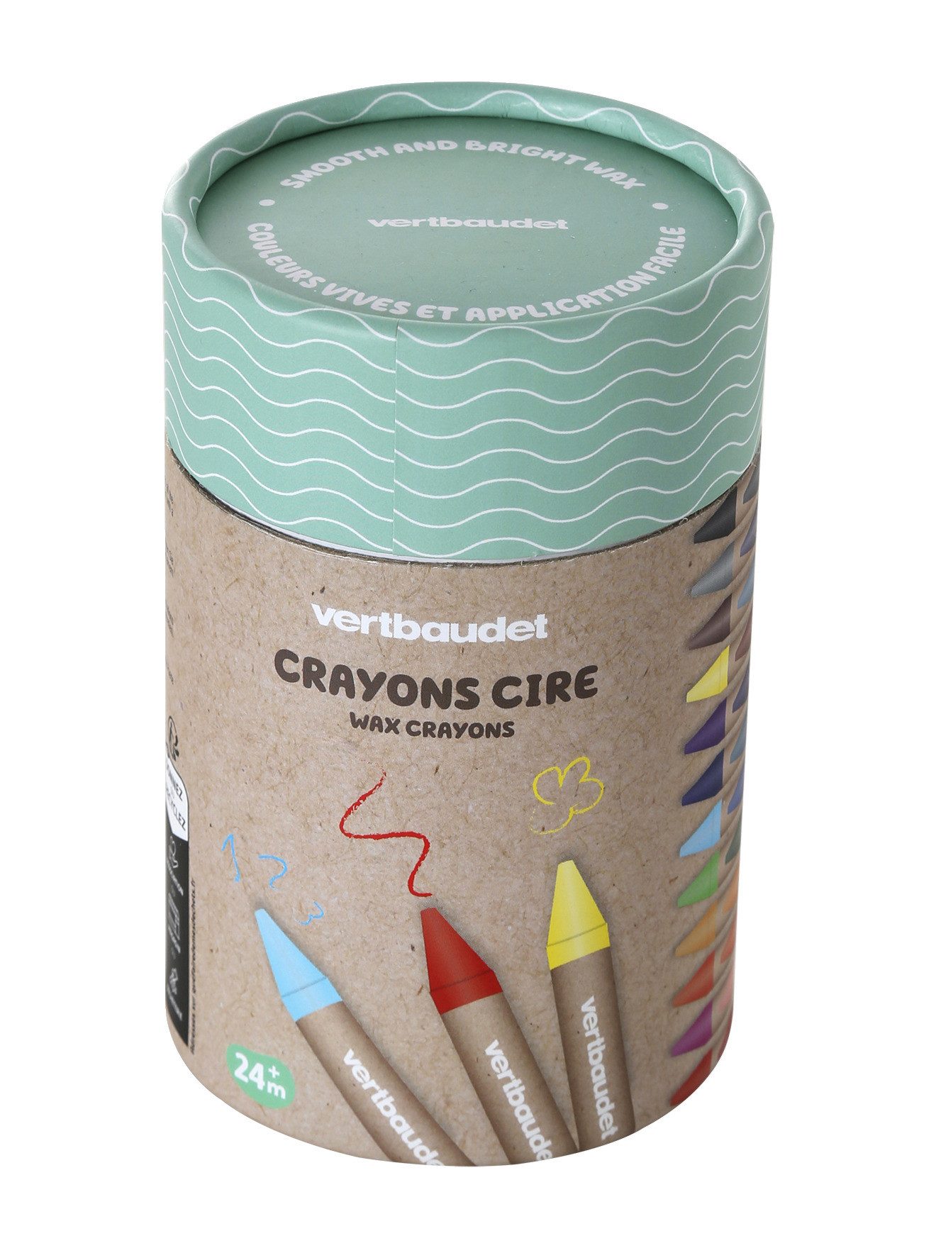 vertbaudet Tafel 24er-Set Wachsmalstifte für Kinder, 24er-Set