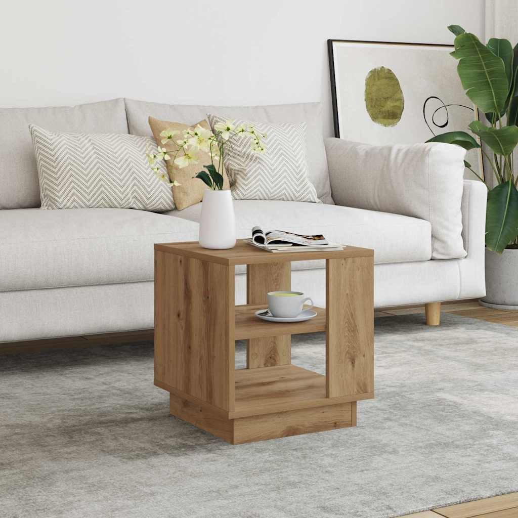 vidaXL Couchtisch Couchtisch Artisan-Eiche 40x40x43 cm Holzwerkstoff (1-St)