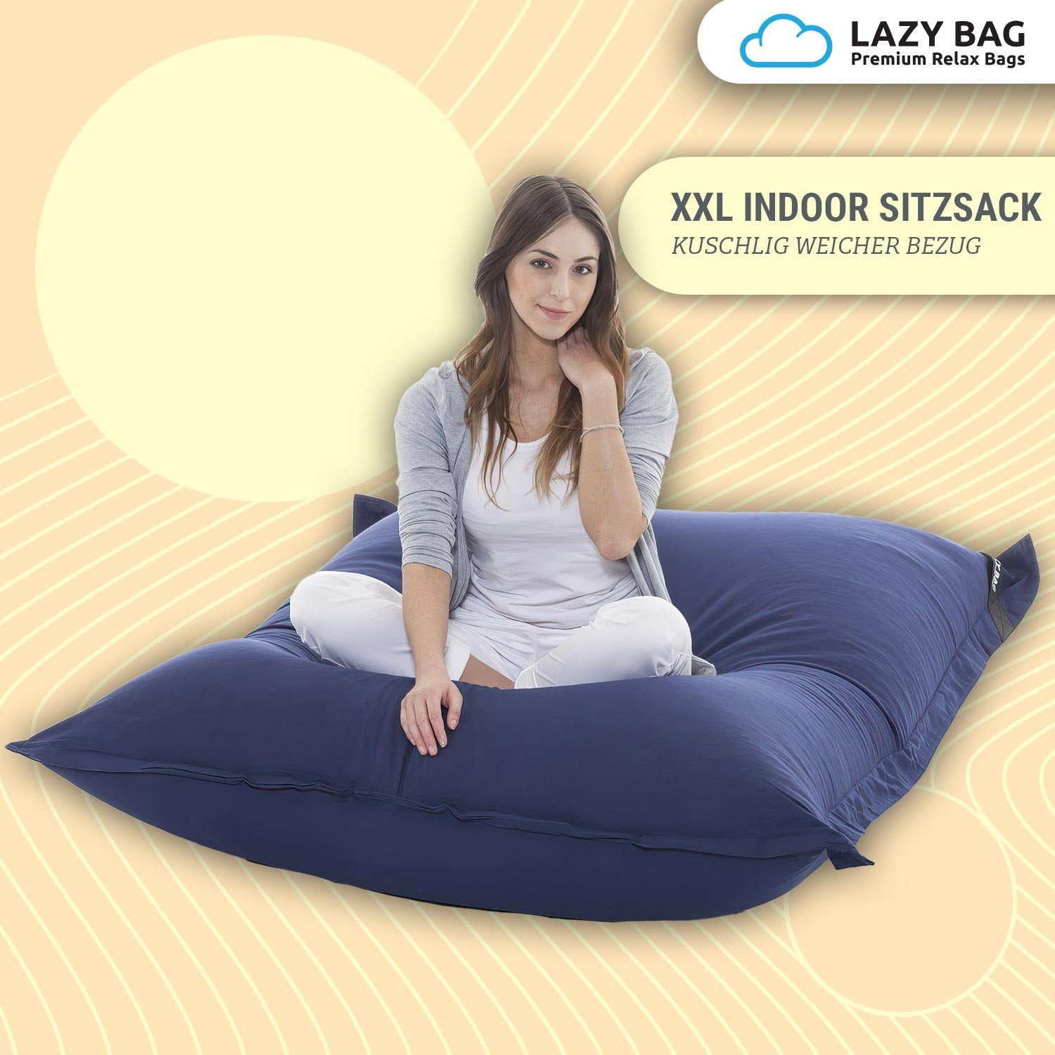 LazyBag Sitzsack Indoor XXL Riesensitzsack (Sitzkissen günstig online kaufen