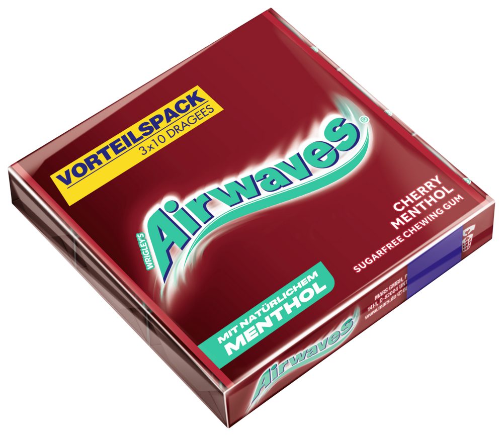 Airwaves Süßigkeit AIRWAVES Multipack Cherry Menthol 20x3x10 Dragees