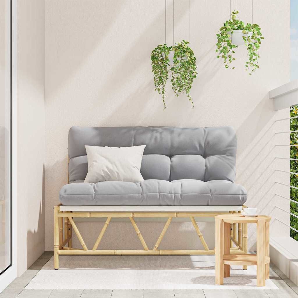vidaXL Gartenstuhl Outdoor-Sitzplätze mit Kissen Hellgrau 110 x 74,5 x 71 cm Stahl (1 St)