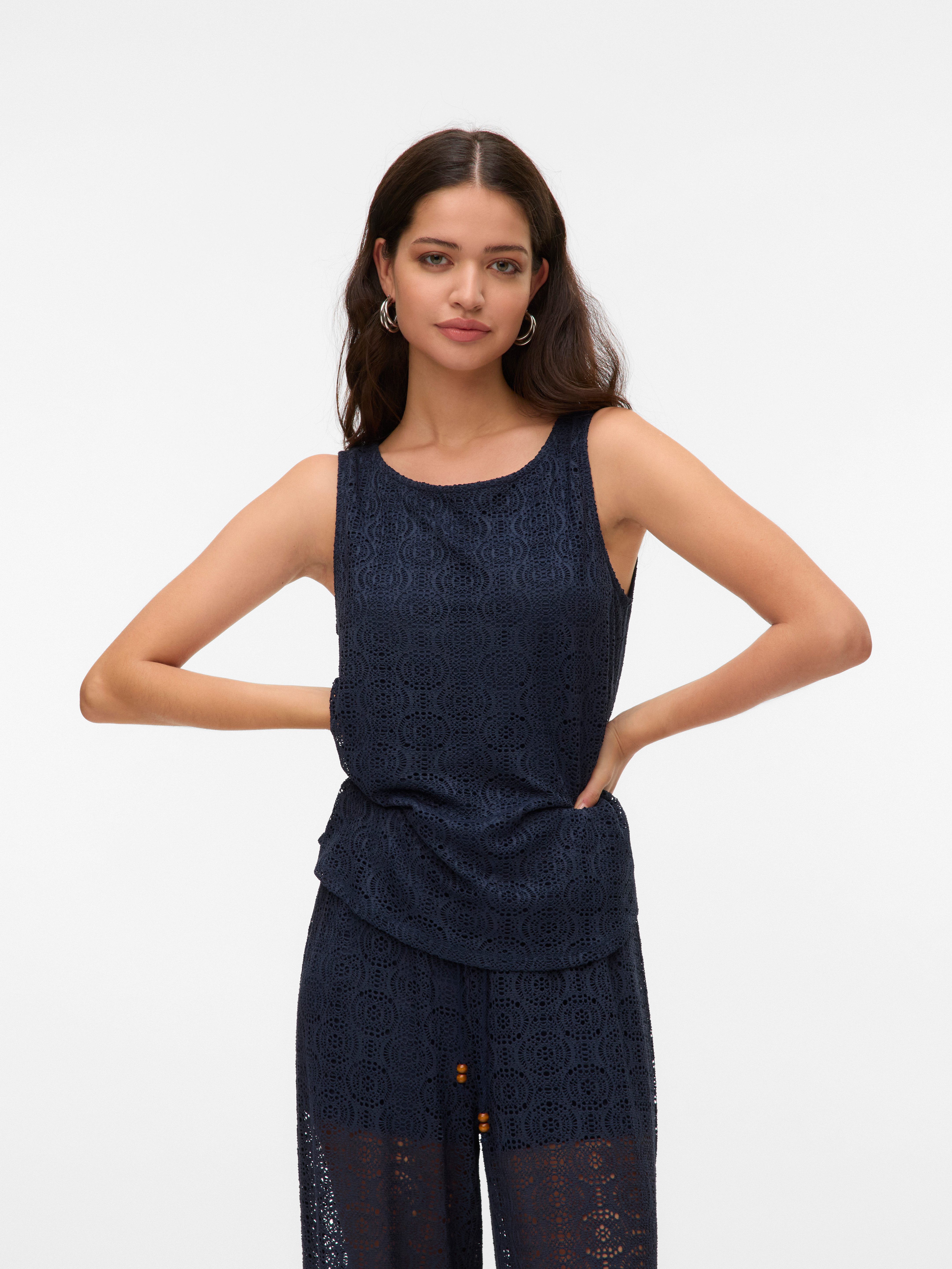 Vero Moda Spitzentop VMMAYA TANK TOP JRS VO Materialmix, regular fit günstig online kaufen