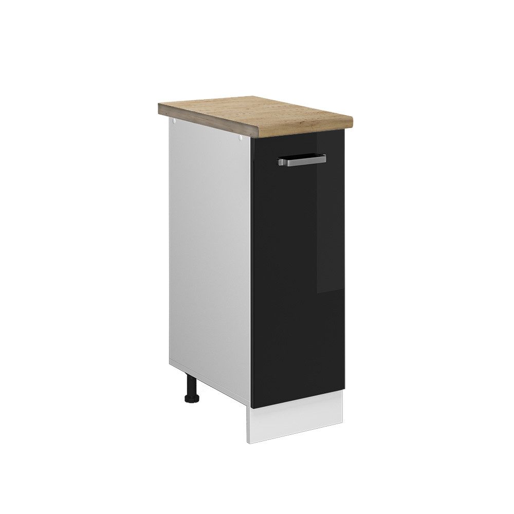 Vicco Apothekerschrank R-Line, Schwarz Hochglanz/Weiß, 30 günstig online kaufen