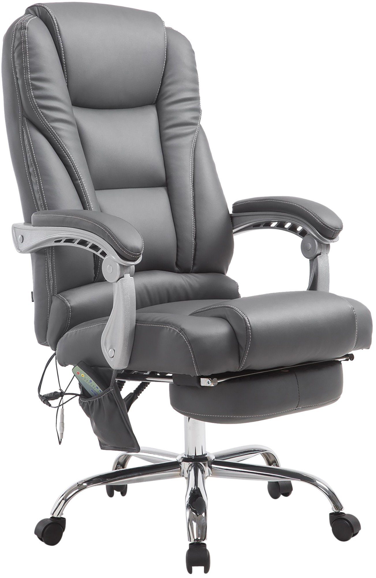 CLP Schreibtischstuhl Pacific V2 Kunstleder (1er, 1 St), Massagefunktion,drehbar