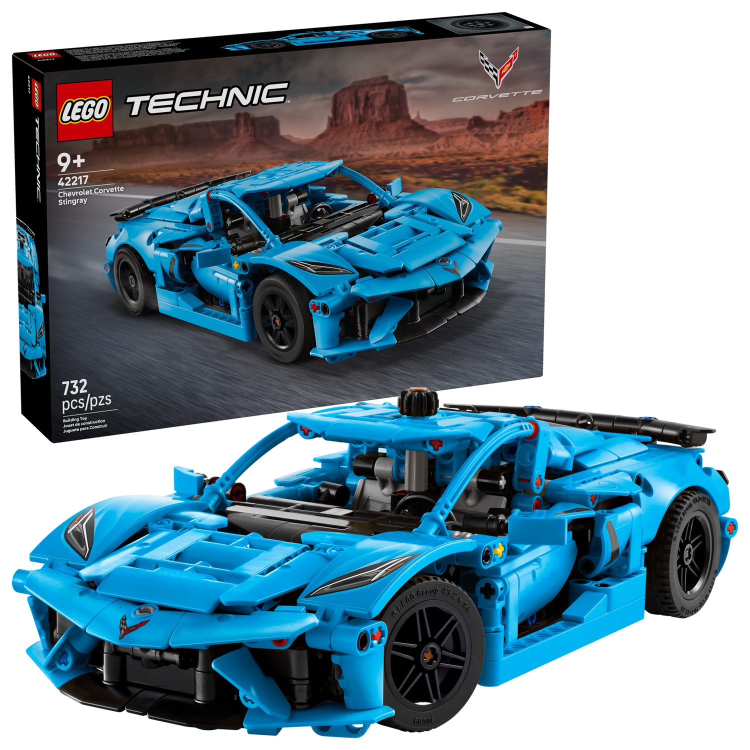 LEGO® Technic 42217 Chevrolet Corvette Stingray in Blau Spielbausteine, (Se günstig online kaufen
