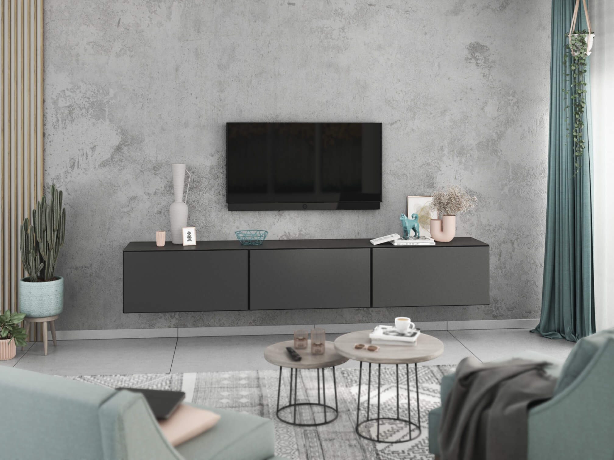 moebel-dich-auf Lowboard VARIANTO 4 (3 tlg., 228 cm breit, TV-Schrank beste günstig online kaufen