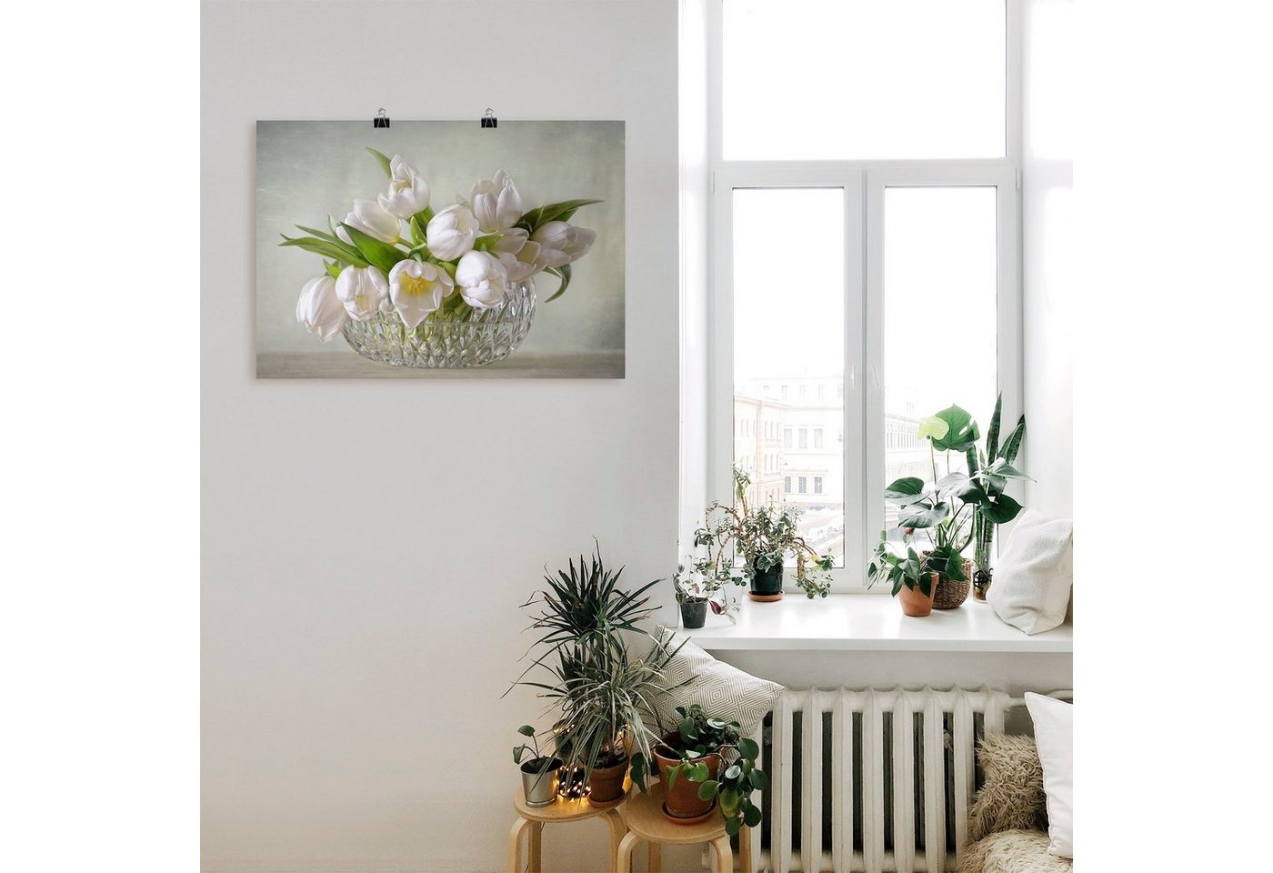 Artland Wandbild »Weiße Tulpen«, Blumen (1 Stück), in vielen Größen & Produktarten - Alubild / Outdoorbild für den Außenbereich, Leinwandbild, Poster, Wandaufkleber / Wandtattoo auch für Badezimmer geeignet-kaufen