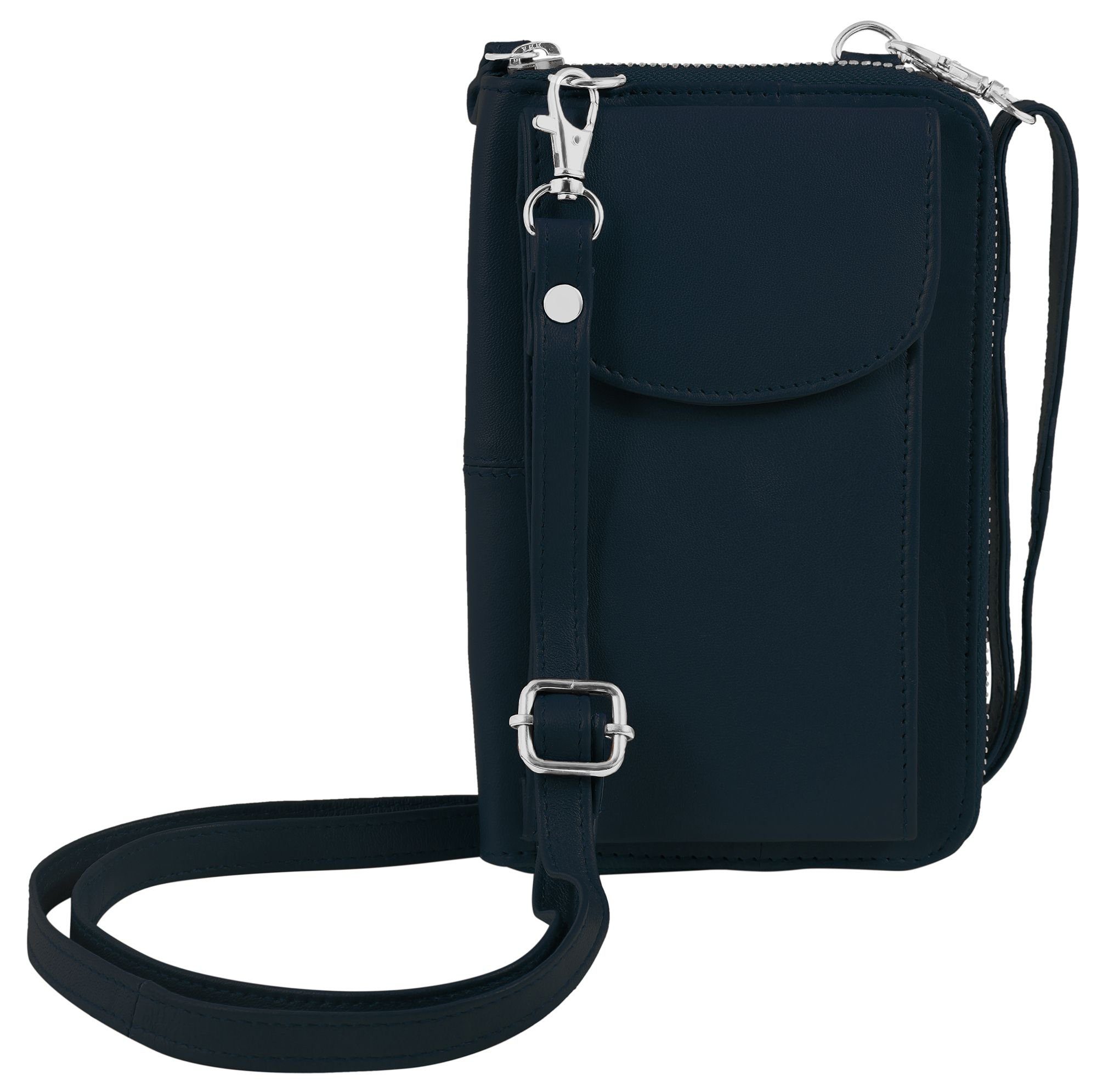 AKZENT Handytasche Naima Unisex Handyumhängetasche mit Geldbörse aus Echtleder (einzeln)