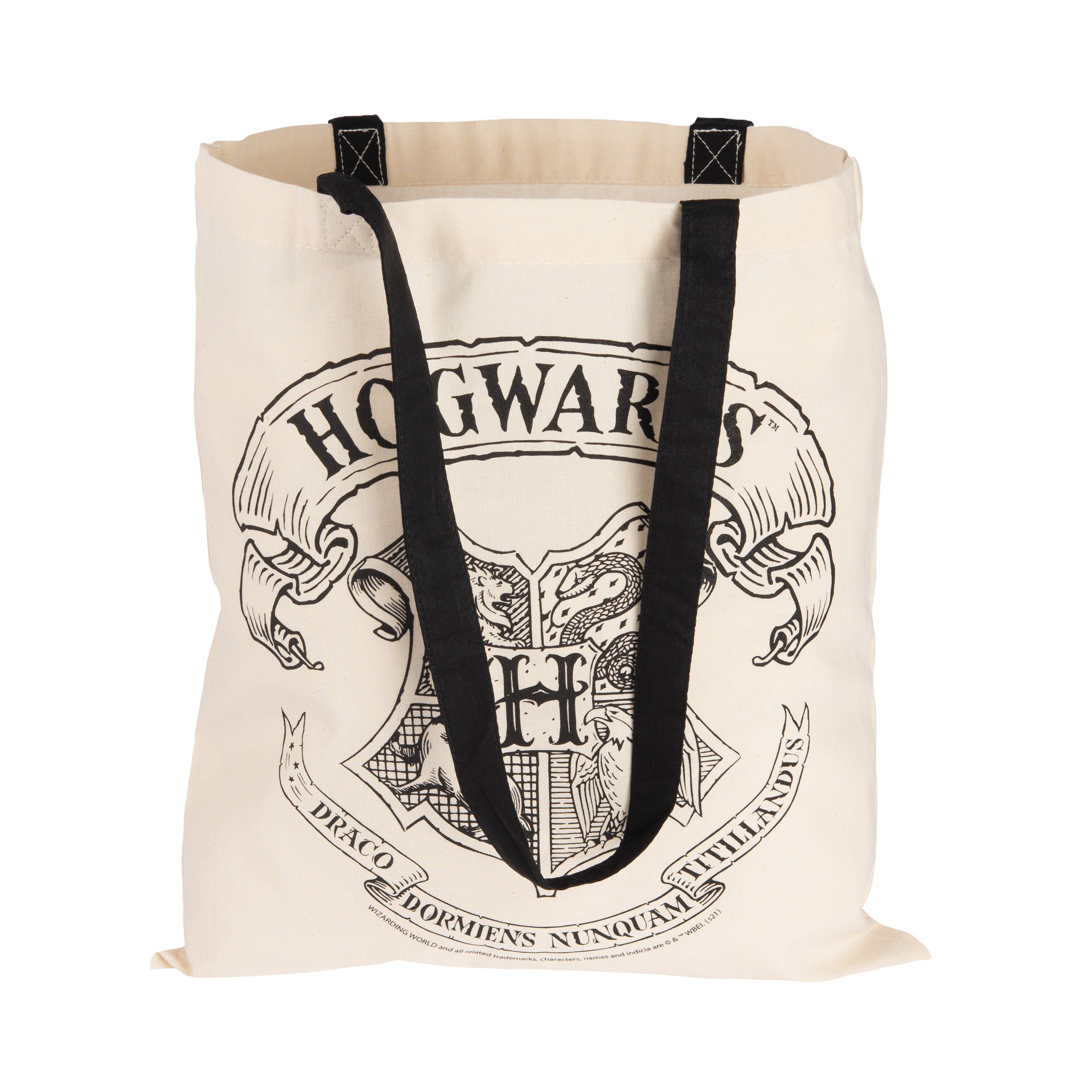 Harry Tragetasche Henkeln mit Stoffbeutel Wappen – Labels® Hogwarts Beige langen Potter United