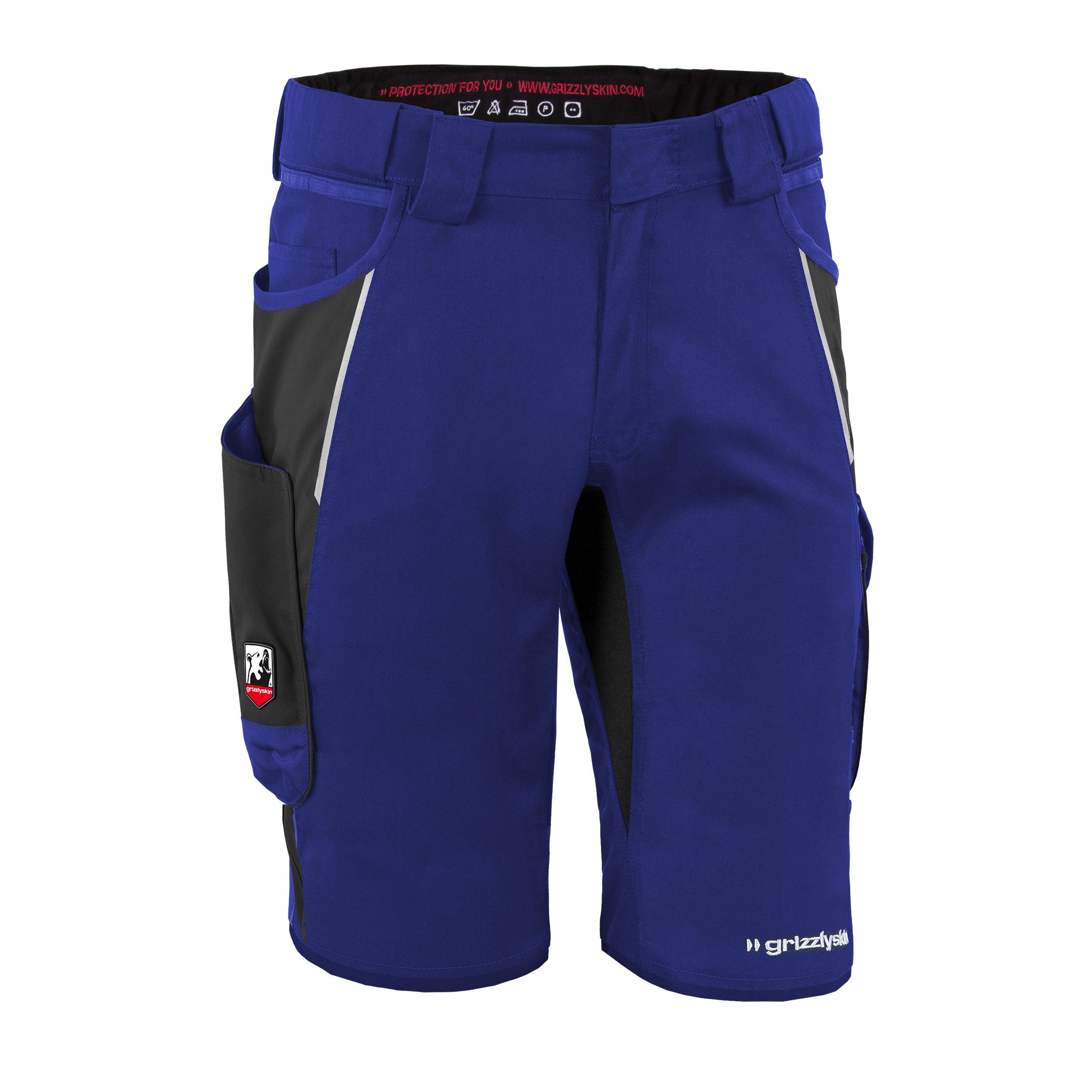 QUALITEX QUALITY Arbeitsshorts - WORKWEAR kornblau/schwarz modern kurze IRON HIGH funktional-erweiterbar Arbeitshose