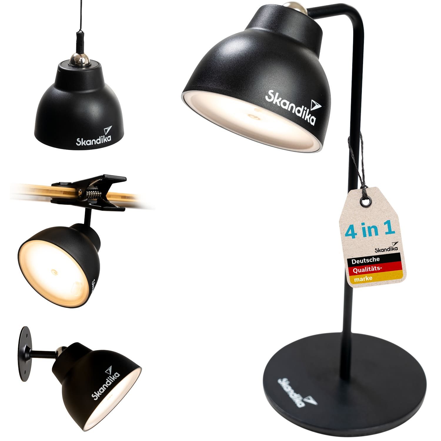 Skandika LED Gartenleuchte Lysmer, 4-in-1 Design, Stehlampe, Hängelampe, Laterne zum Aufhängen, warmweiß, dimmbar, Touch Funktion, wiederaufladbar, USB C Ladekabel