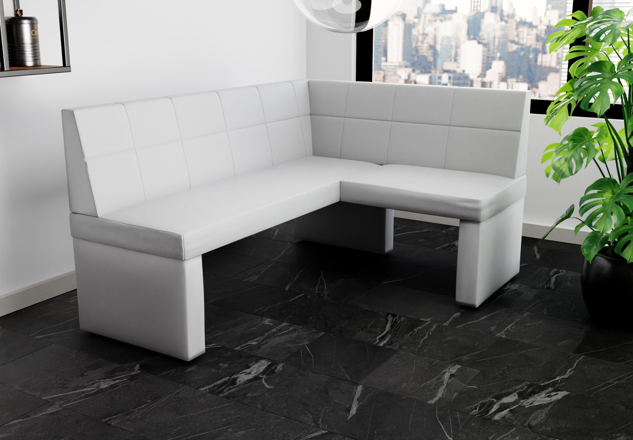 Fun Möbel Eckbank Eckbank Küchenbank Bank „BLAKE XL“ Größe 196 x142cm