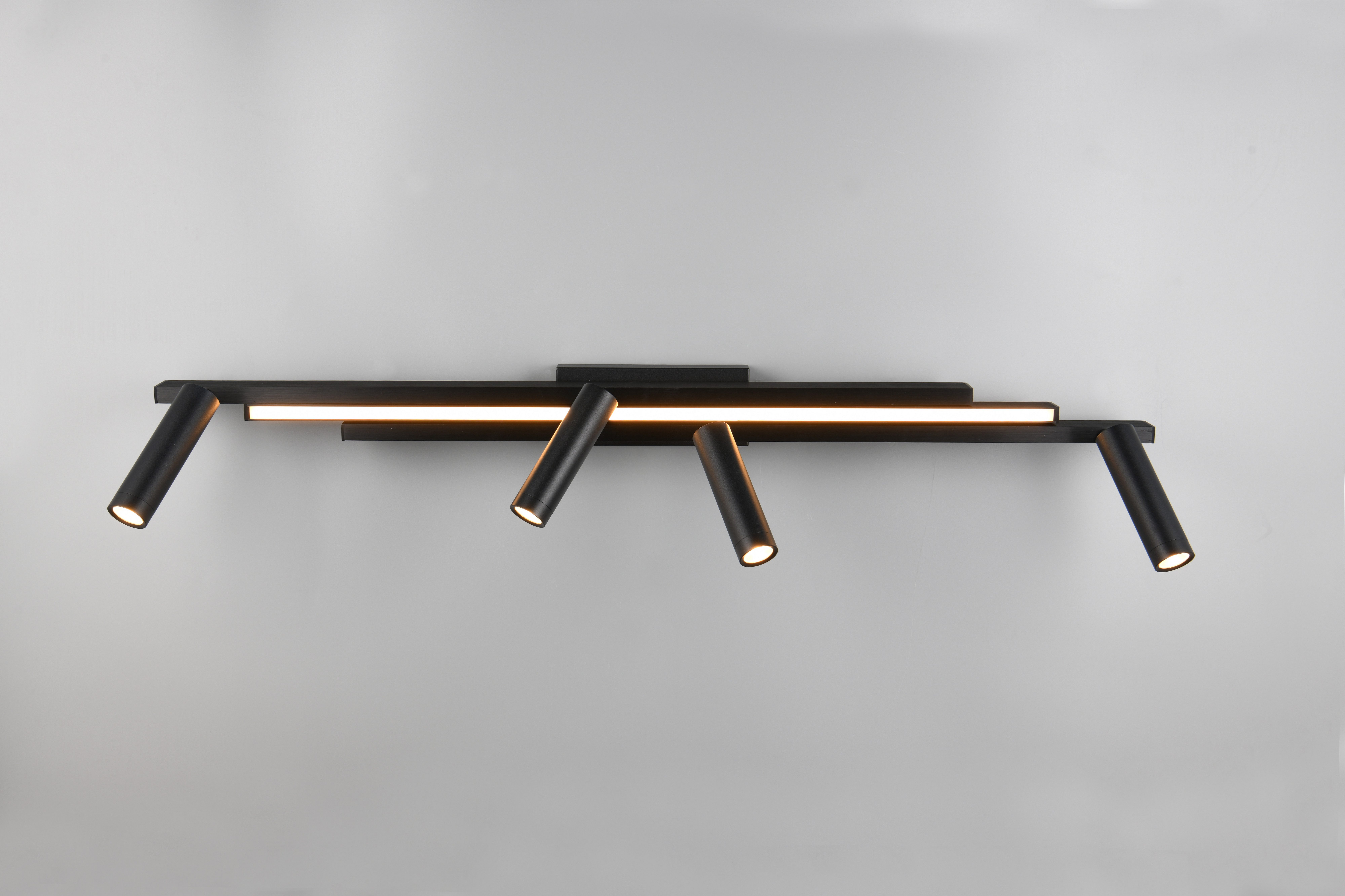 TRIO Leuchten LED Deckenleuchte ZENO ausziehbare LED Deckenlampe mit 4 verstellbaren Spots dimmbar CCT, getrennt schaltbar, LED fest integriert, warmweiß - kaltweiß, getrennt schaltbare Spots, Lichtfarbe einstellbar inkl Fernbedienung