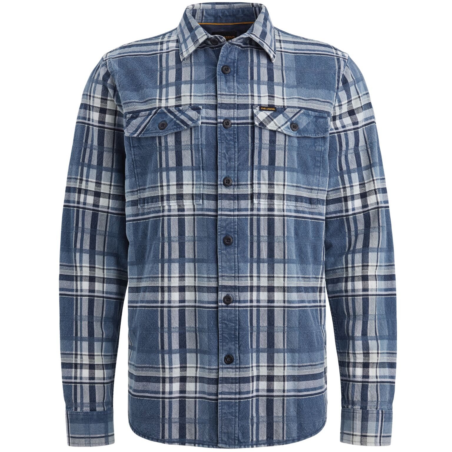 PME LEGEND Jeanshemd - Pme Legend kariertes Jeanshemd - LONG SLEEVE SHIRT Ind Denim