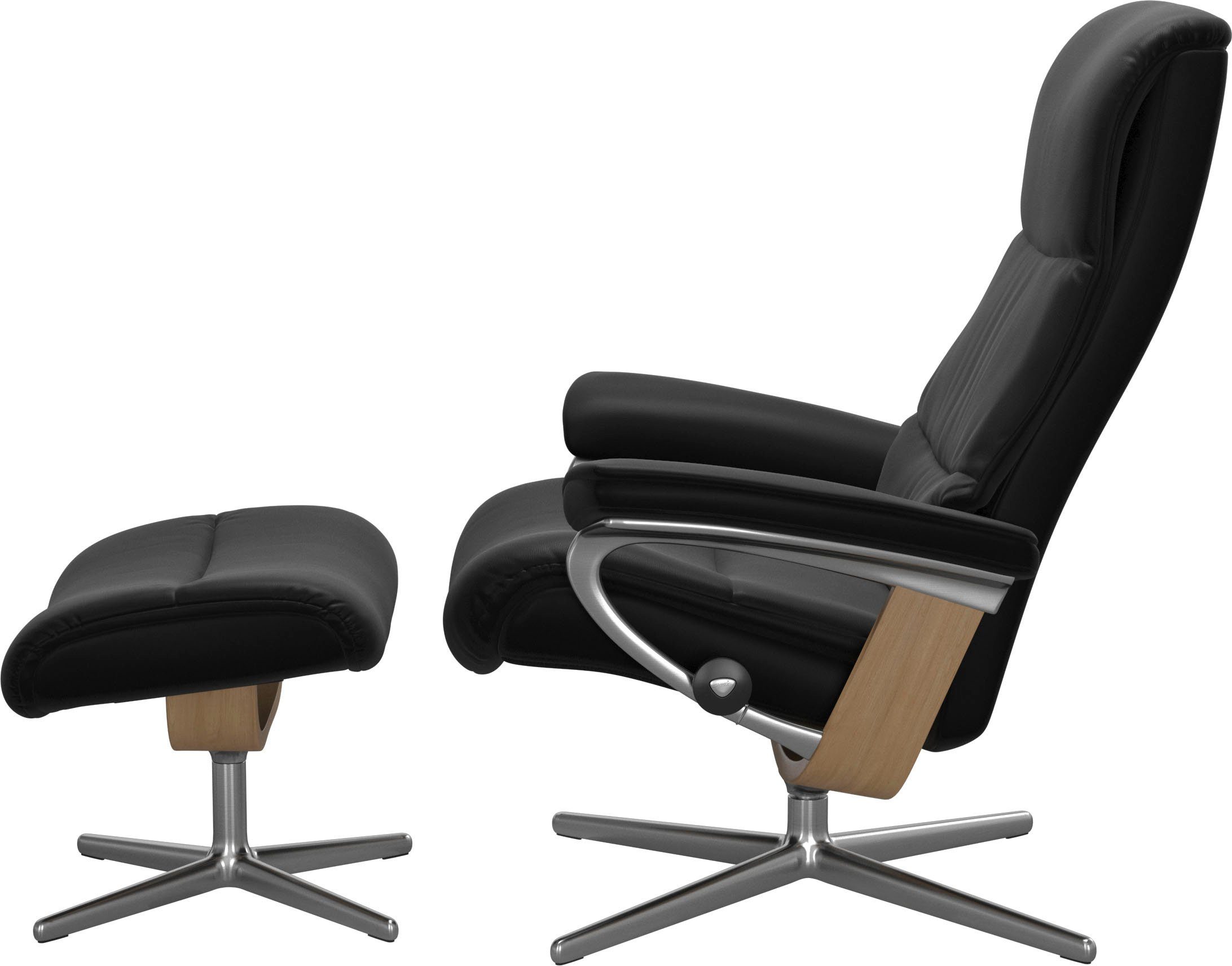 Stressless® Relaxsessel View, mit Cross Base, Größe S, M & L, Holzakzent Eiche