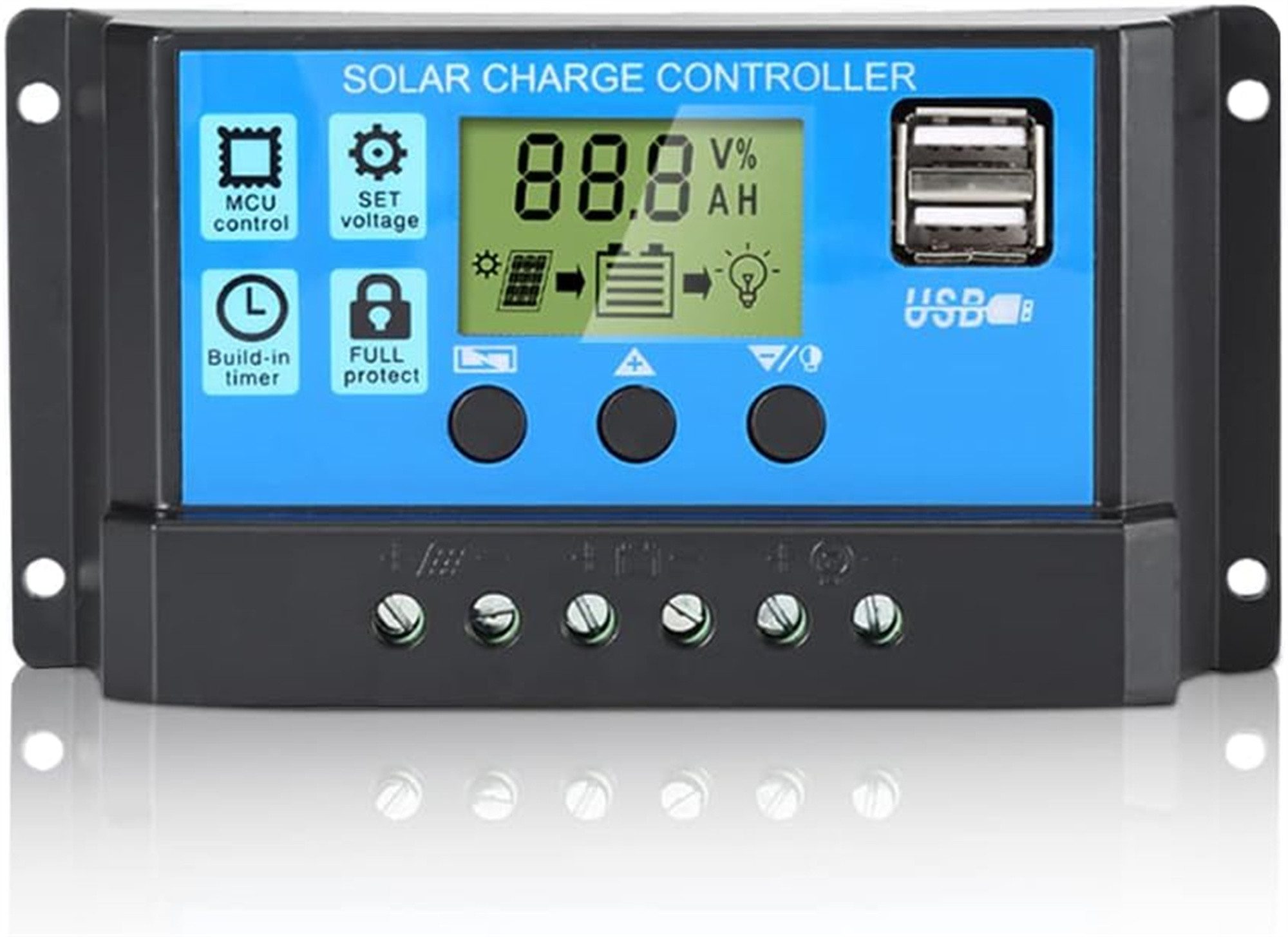 Bifurcation Druckregler Solarladeregler, Solarladeregler, Solarpane, (1-St), intelligenter Solarregler mit 5 V, Dual-USB-Anschlüssen