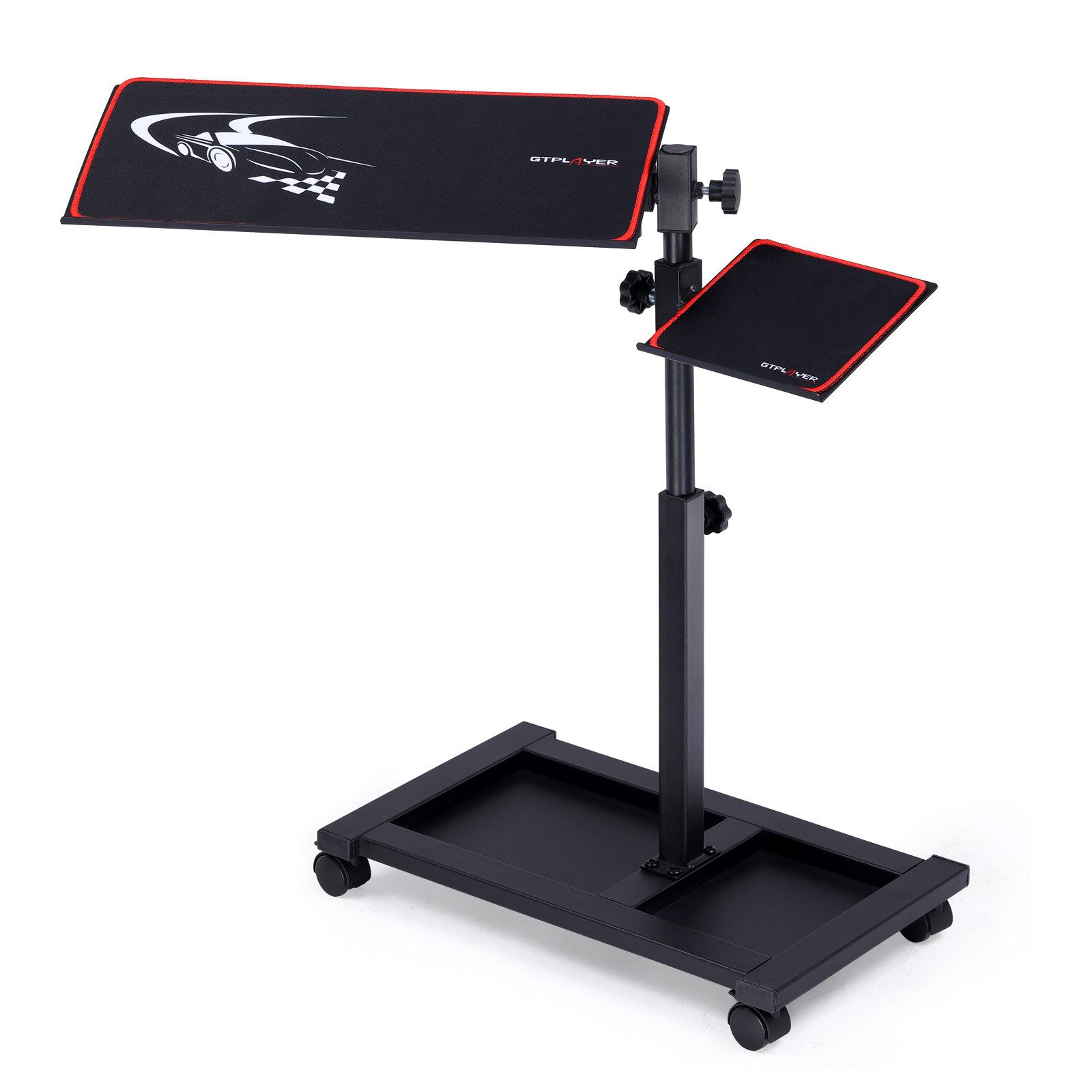 GTPLAYER Tastatur- und Maushalterung höhenverstellbar 58-83cm mit Rollen Tastatur- und Maus-Set, Ergonomisch Tastatur- und Mausneigung einstellbar
