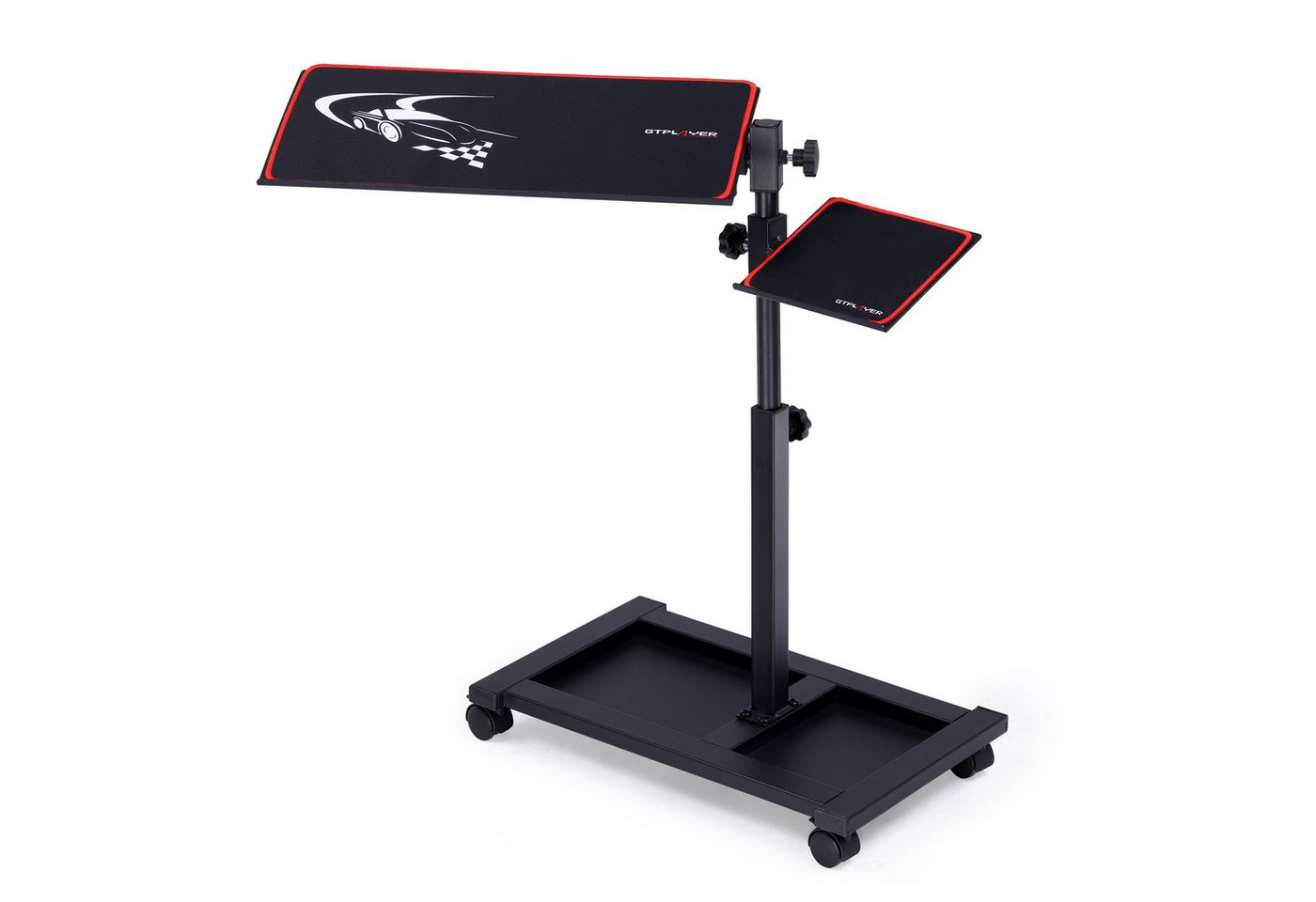 GTPLAYER Tastatur- und Maushalterung höhenverstellbar 58-83cm mit Rollen Tastatur- und Maus-Set, Ergonomisch Tastatur- und Mausneigung einstellbar