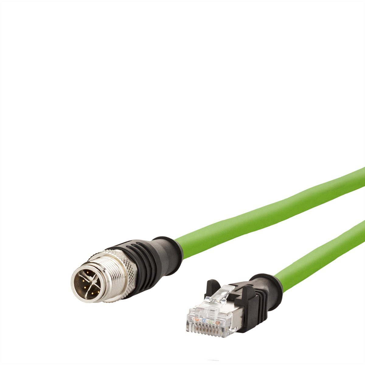 Metz Connect Verbindungsleitung M12 ST-RJ45 ST, 8-pol X-kodiert LAN-Kabel, M12-X Männlich (Stecker), RJ-45 (8P8C) Männlich (Stecker) (100.0 cm), gerade-gerade, 142M2X15010