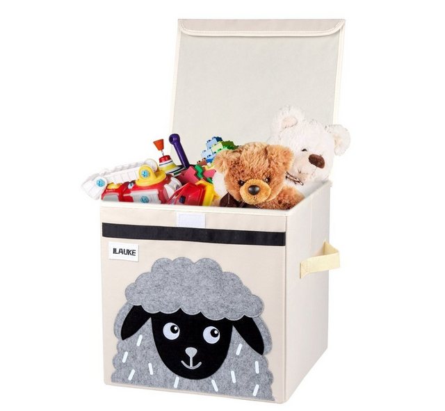 Homewit Aufbewahrungsbox “Kinder Aufbewahrungsbox Spielzeugbox für Kinderzimmer Aufbewahrungsbox Schaf mit Deckel” (1 St), zur Aufbewahrung im Kallax Regal