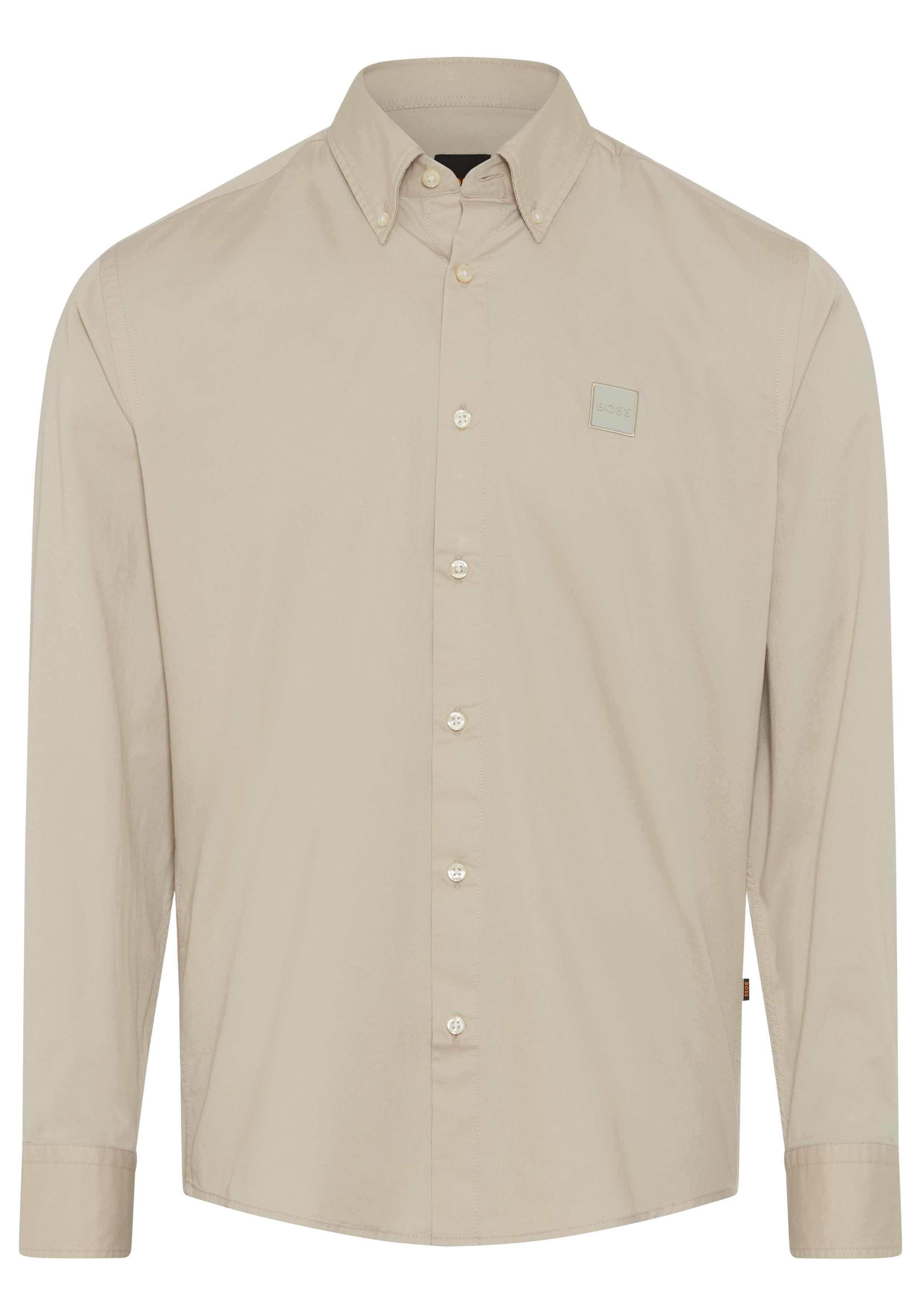 BOSS ORANGE Langarmhemd Ricoplus M Button-down-Kragen, Regular Fit, reine Baumwolle