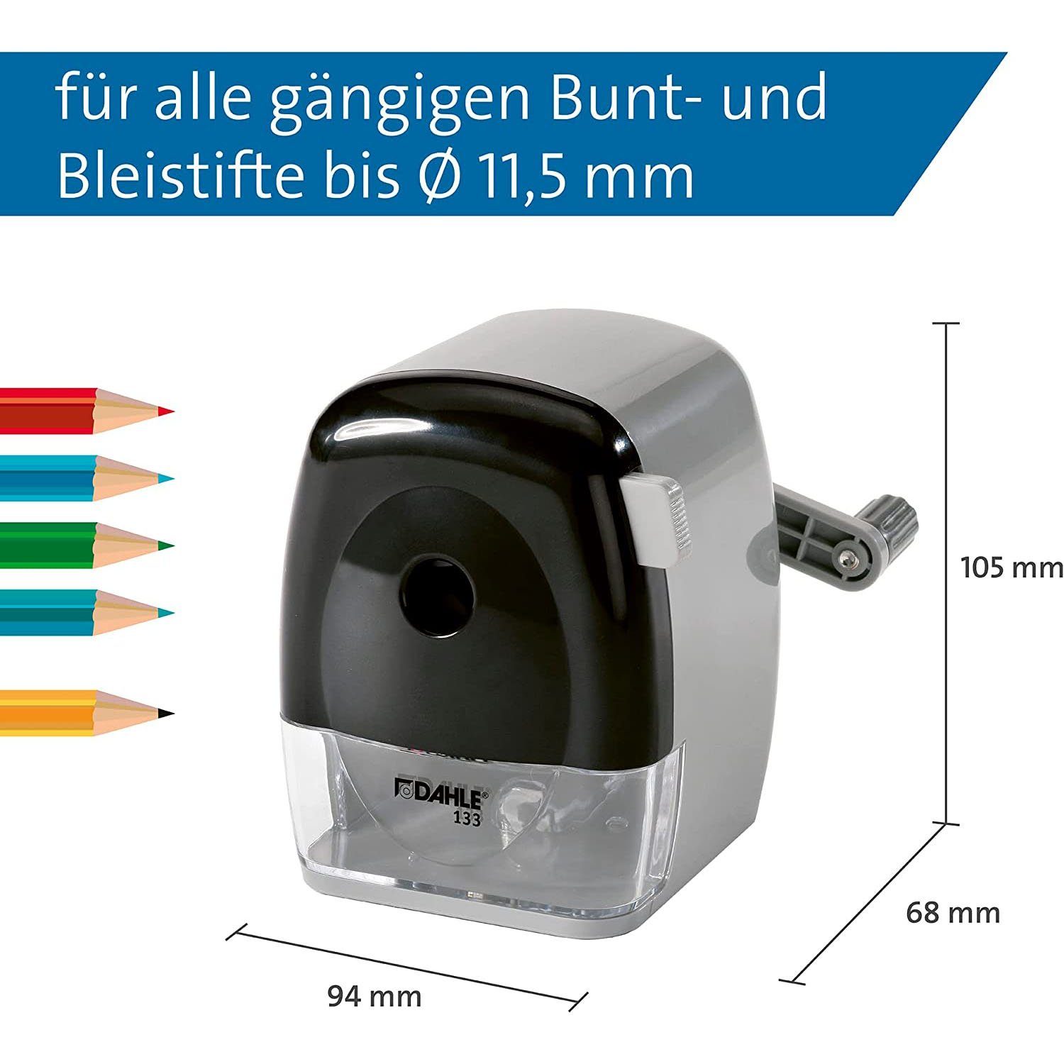 DAHLE Anspitzer DAHLE Bleistift-Spitzmaschine 133 schwarz weiss – Bild 2 von 4
