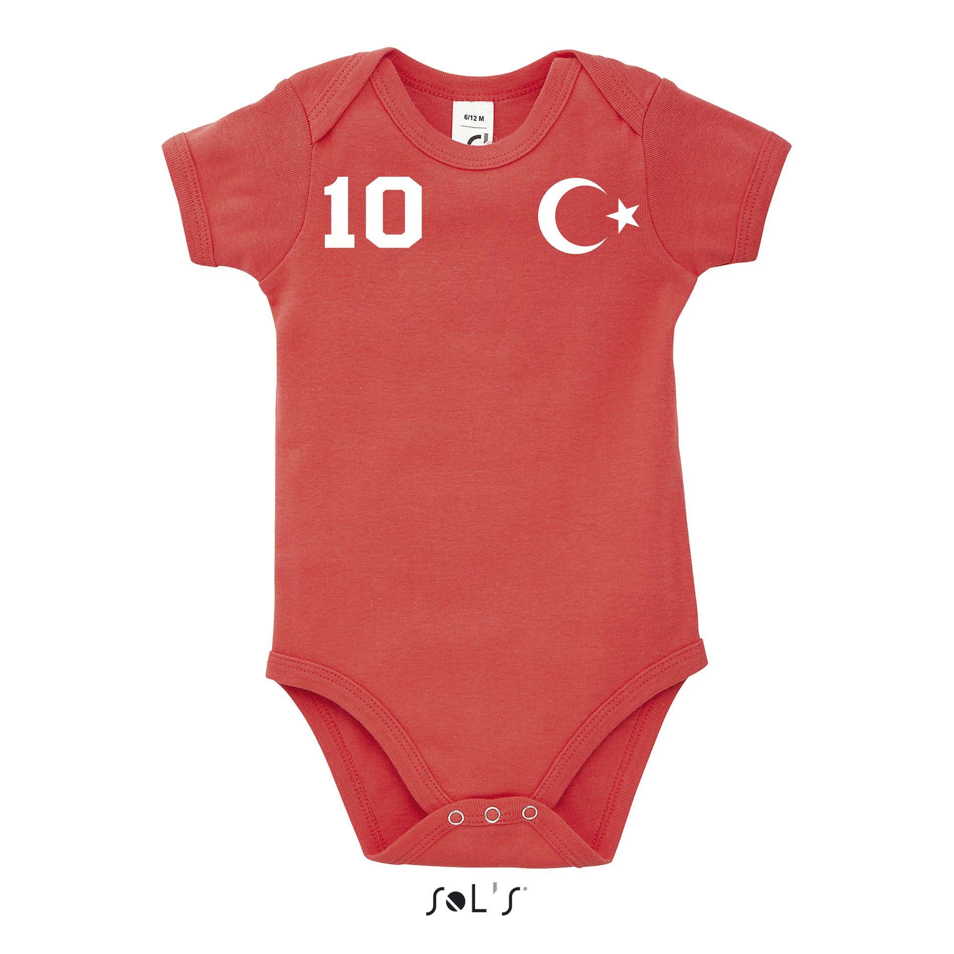 Blondie Sport Turkey Strampler Meister & Baby Fußball Türkei Kinder Brownie EM Trikot Türkiye WM