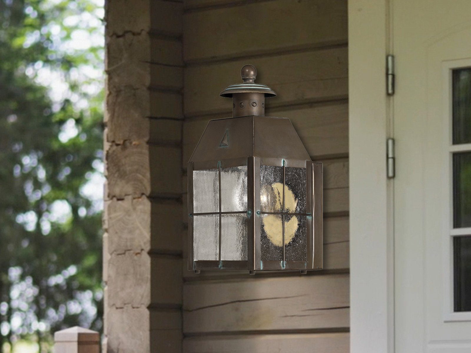 meineWunschleuchte LED Außen-Wandleuchte, LED wechselbar, warmweiß, Fassaden-beleuchtung Haus-wand & Haustür Landhausstil, Höhe 25cm