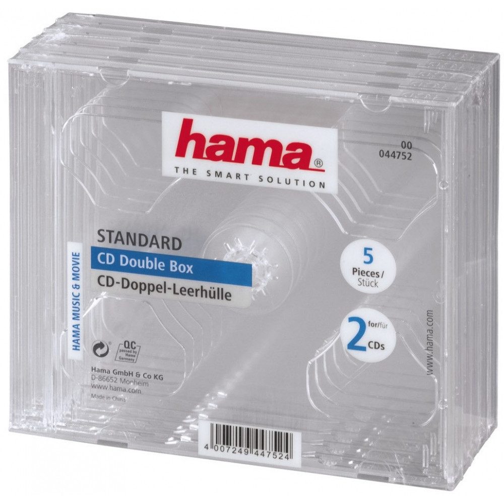 Hama Aufbewahrungsbox Hama CD Double Box 5er-Pack transparente Hüllen. (CD-Leerhüllen, Kleine Geräte der Informations- und Telekommunikationstechnik)