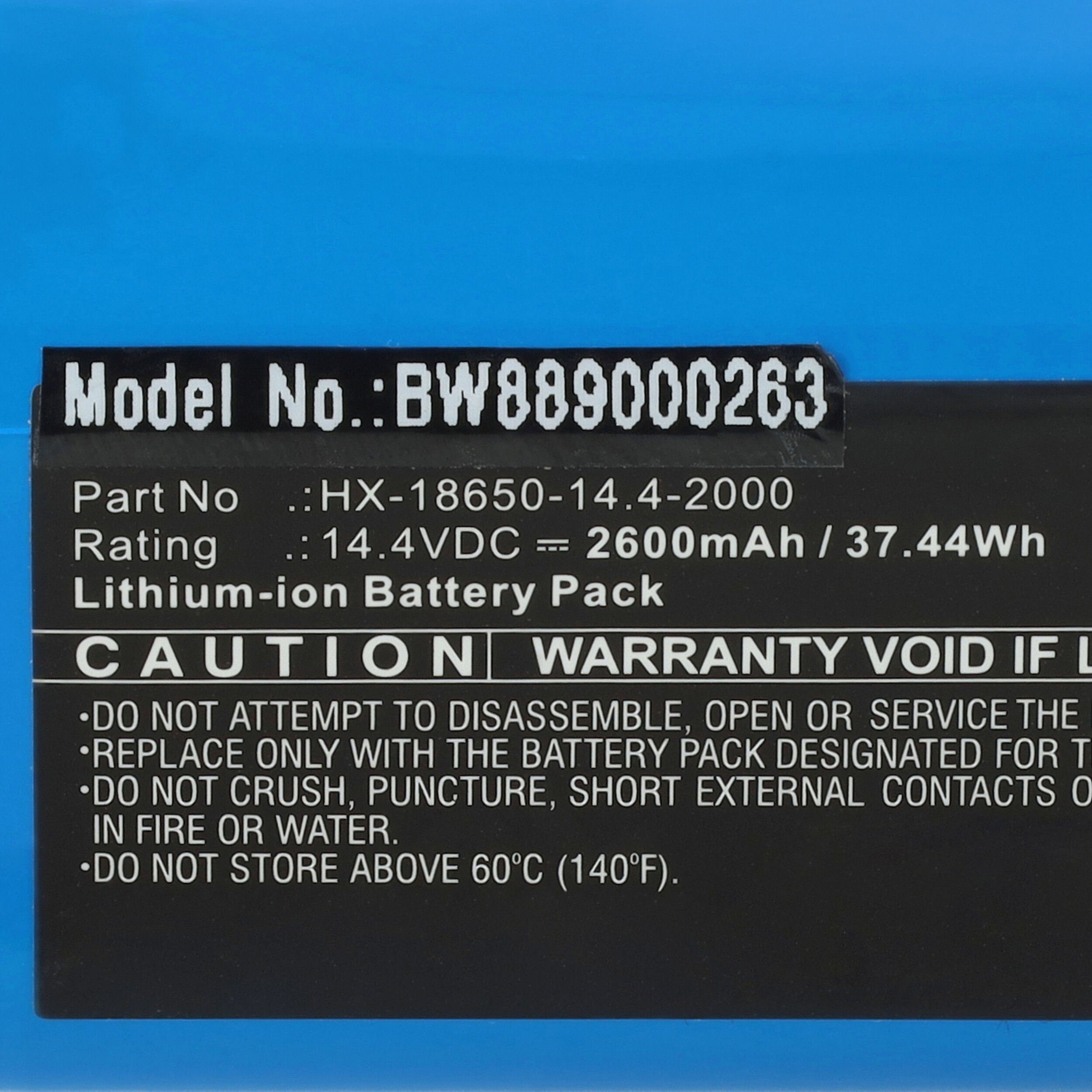 Carewell ECG-1103, 2600 ECG-1103G, ECG-1103L, vhbw ECG-1103B, passend für mAh Akku