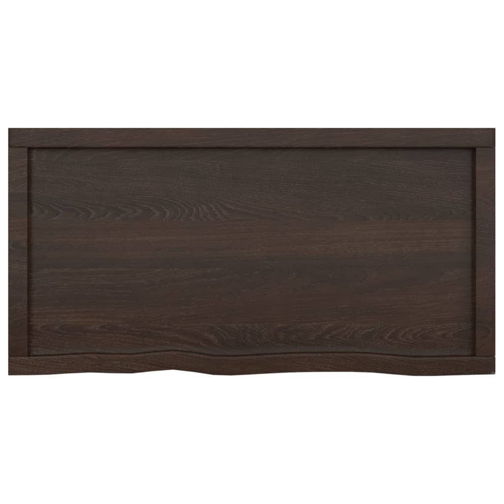 Massivholz furnicato 100x50x(2-4)cm Tischplatte Behandelt Eiche