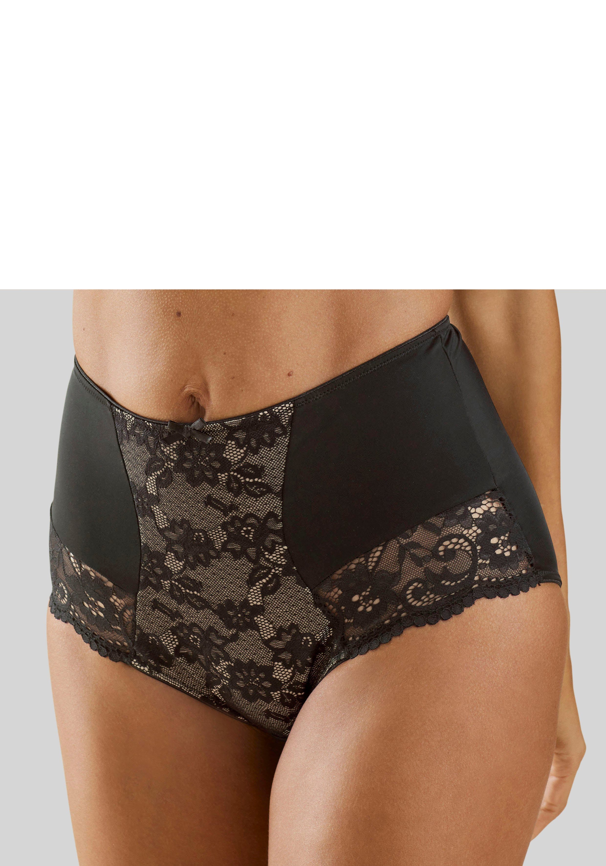 Nuance by Lascana High-Waist-Panty mit Spitzeneinsätzen