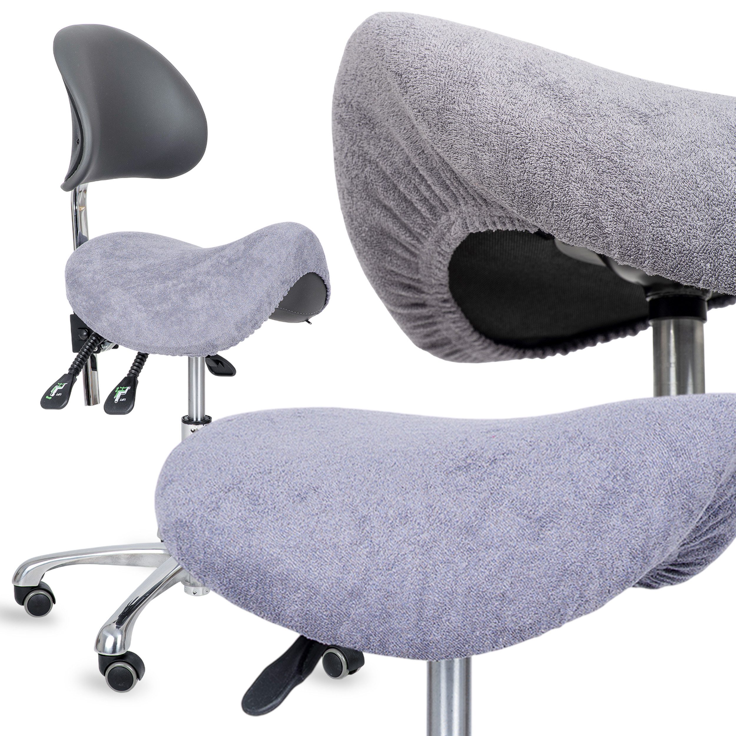 Habys Massageliege Frottee Bezug für Rollhocker, Drehhocker, Durchmesser 34-40 cm von Habys