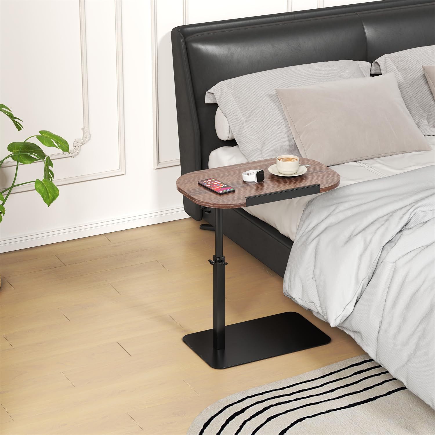 GarveeMore Beistelltisch Seitentisch Sofa Tray für Couch Höhenverstellbarer Endtisch – Bild 3 von 5