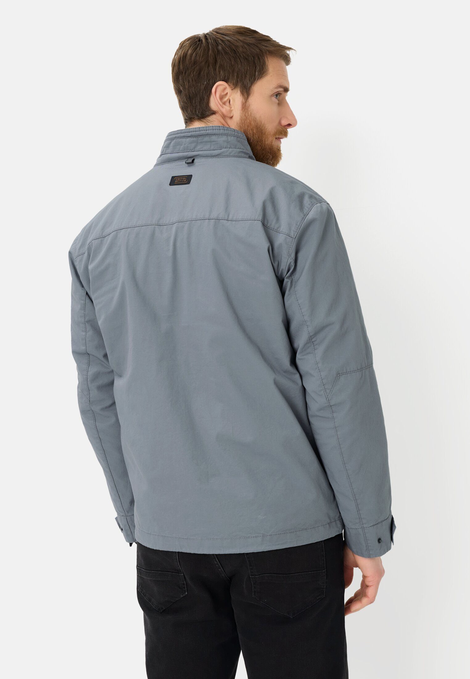 camel active Blouson mit Stehkragen Langarm Markenlogo