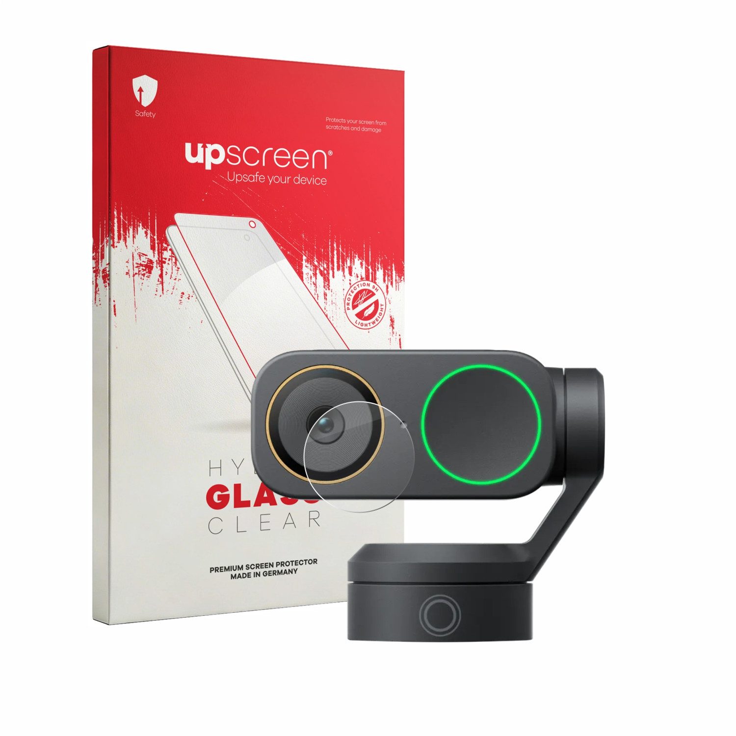 upscreen Displayschutzglas Folie für Insta360 Link 2 Pro (Linse), Schutzfolie Glas Panzer Display Schutz klar