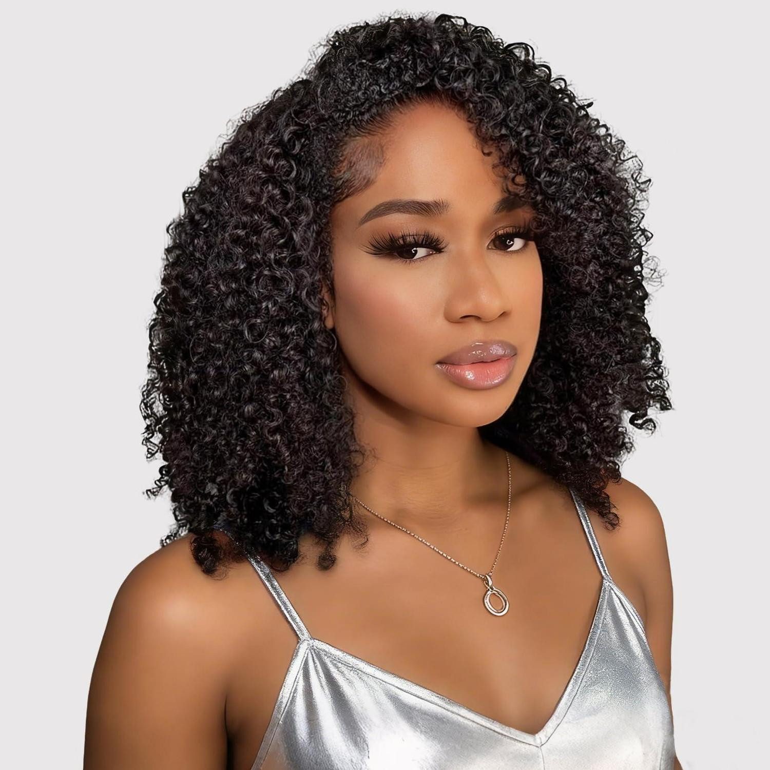 LuxusKollektion Echthaarperücke Perücke Echthaar Damen Waterwave 40 cm Half Wig Natural Color