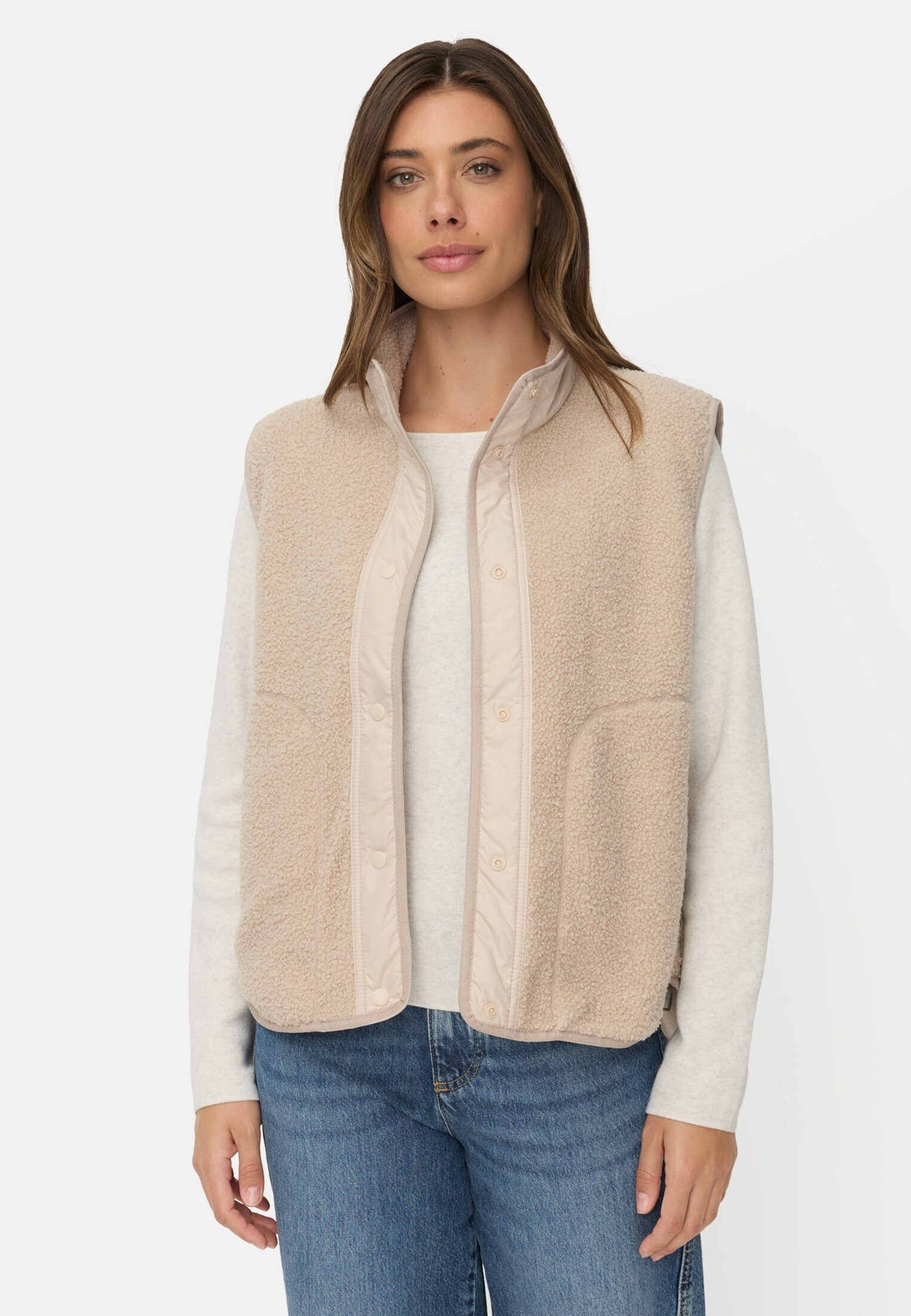 camel active Fleeceweste mit Stehkragen ärmellos
