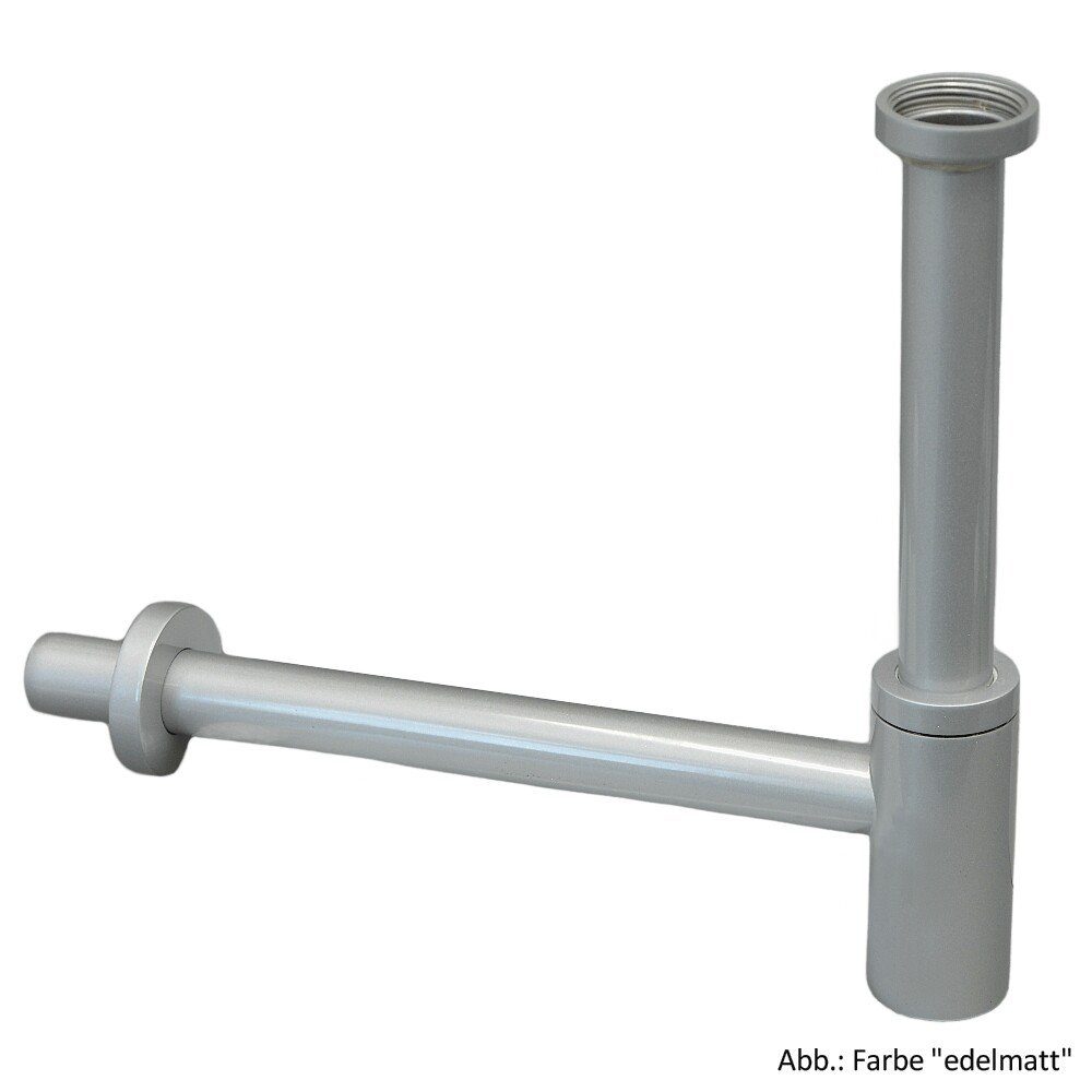 ASW Ablaufgarnitur Design-Siphon 1 1/4" x 32 mm mit Rosette, edelmatt