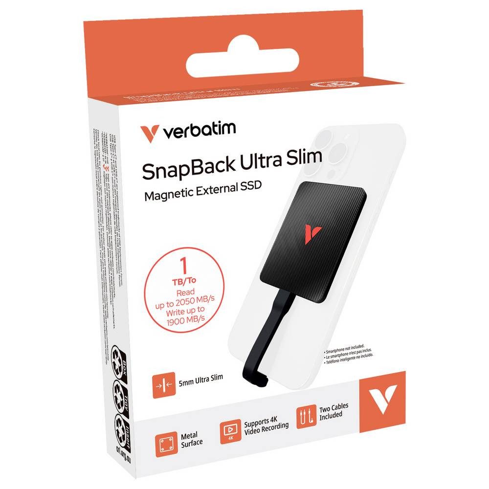 Verbatim 1 TB Externe SSD Schwarz 32336 externe SSD (1 TB), PC/Mac