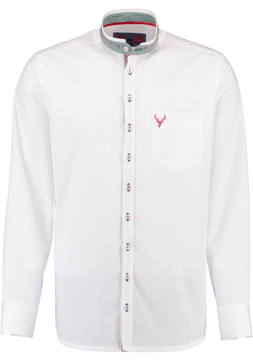 OS Trachten Trachtenhemd Cereba Langarmhemd mit Brusttasche, Stickerei auf günstig online kaufen